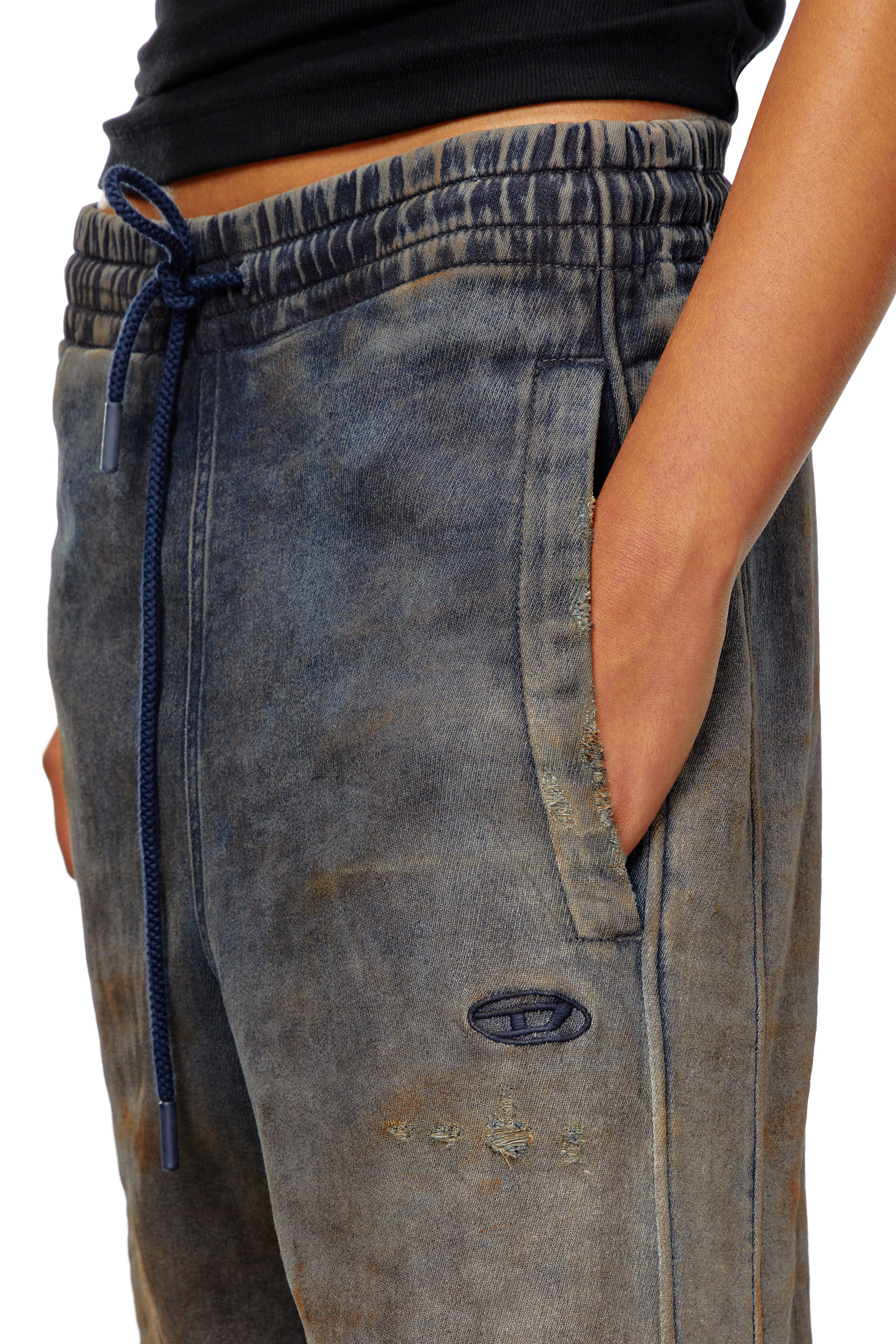 Diesel - Woman Straight D-Martians Track Denim 068LV, Dark Blue - Image 4