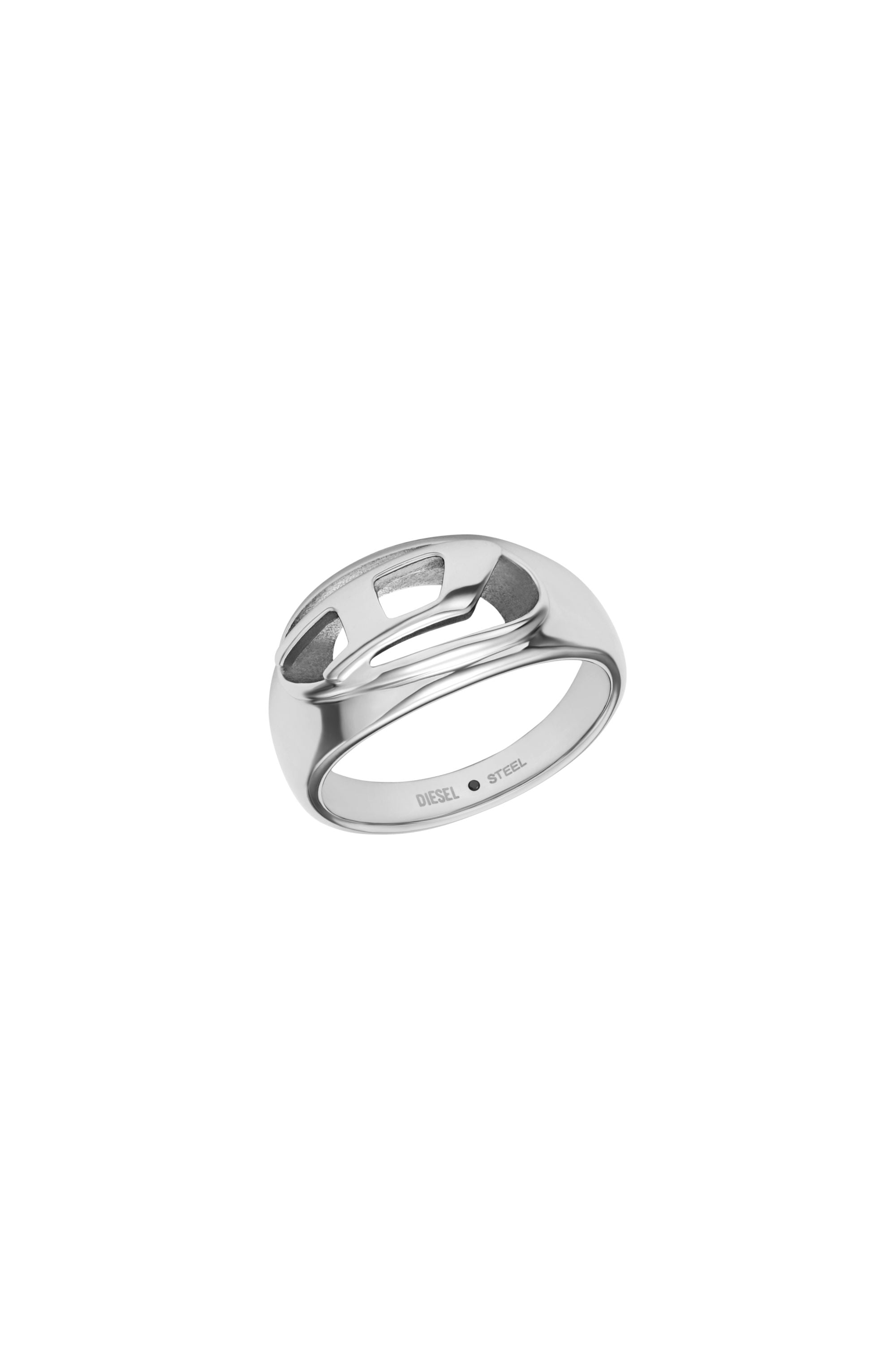 Diesel - DX1715040, Unisex's Stainless Steel Band Ring in Silver - 1