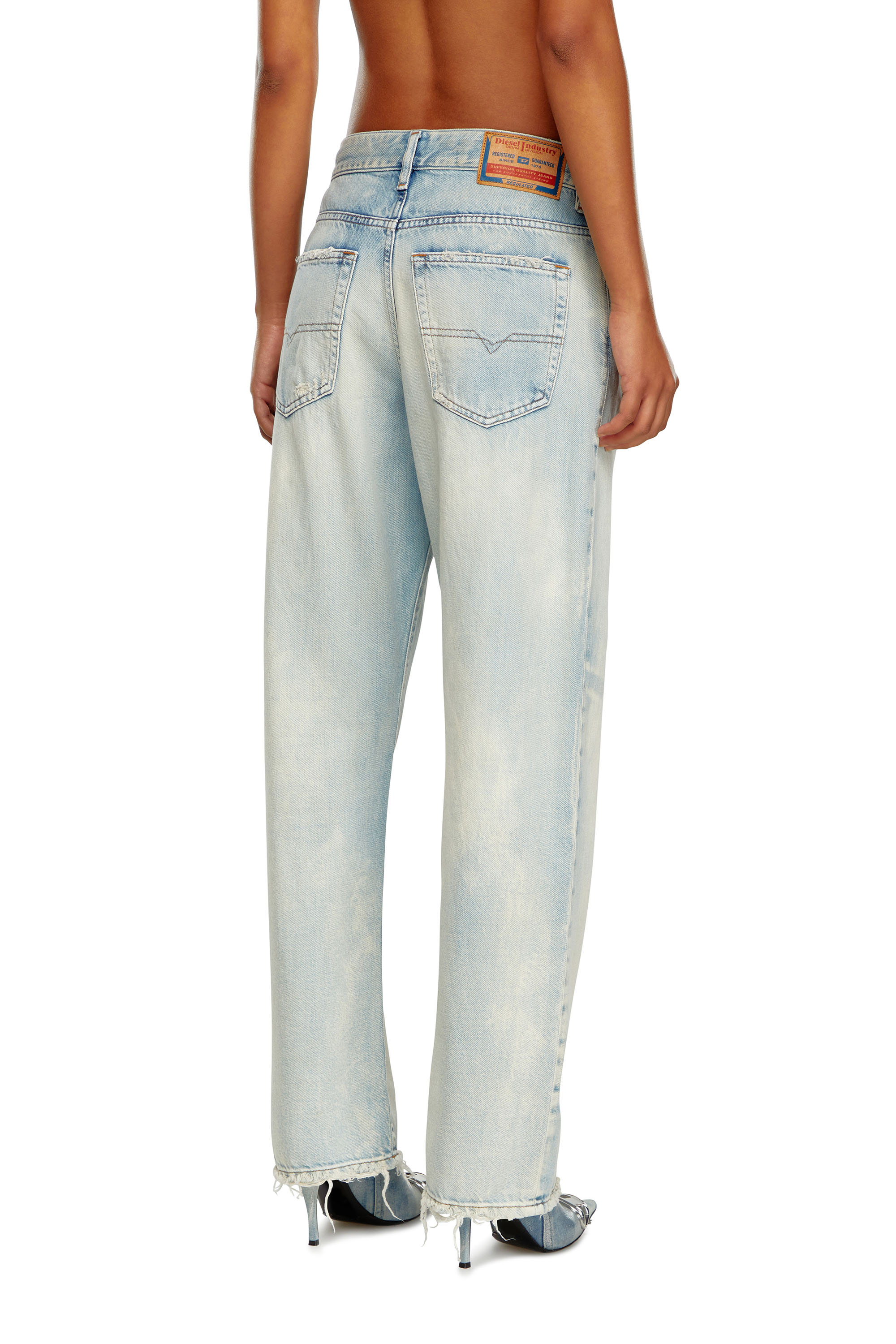 Diesel - Woman Straight Jeans 1999 D-Reggy 09J89, Light Blue - Image 4