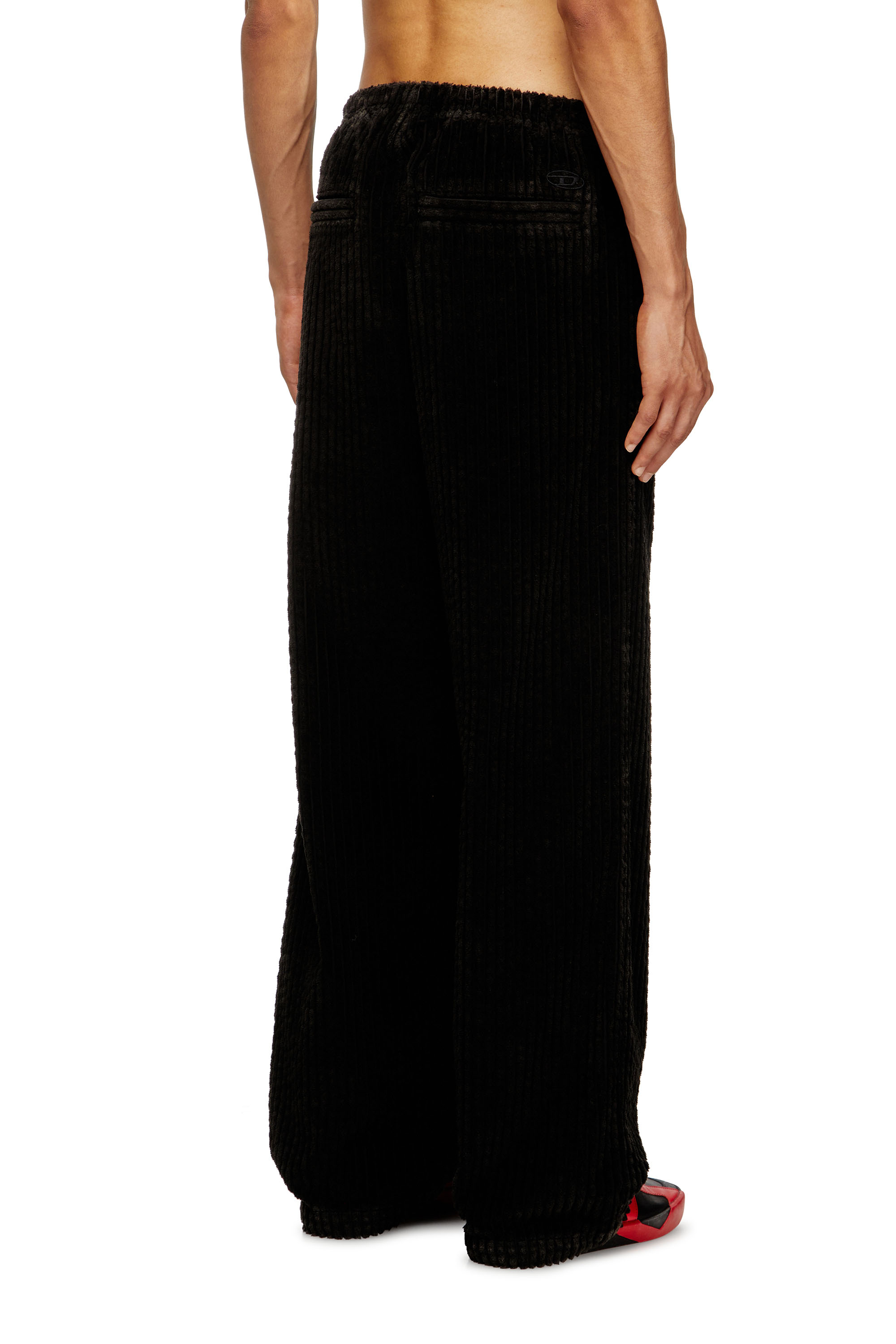 Diesel - P-MARTIAL, Man's Corduroy pants with drawstring in Brown - 4