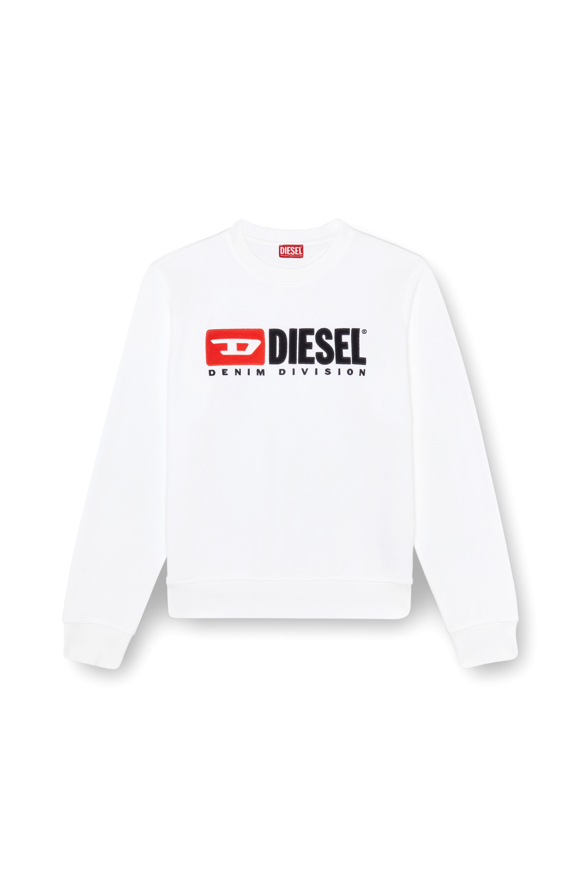 Diesel - S-BOXT-DIV, Man's Sweatshirt with Denim Division logo in White - 3