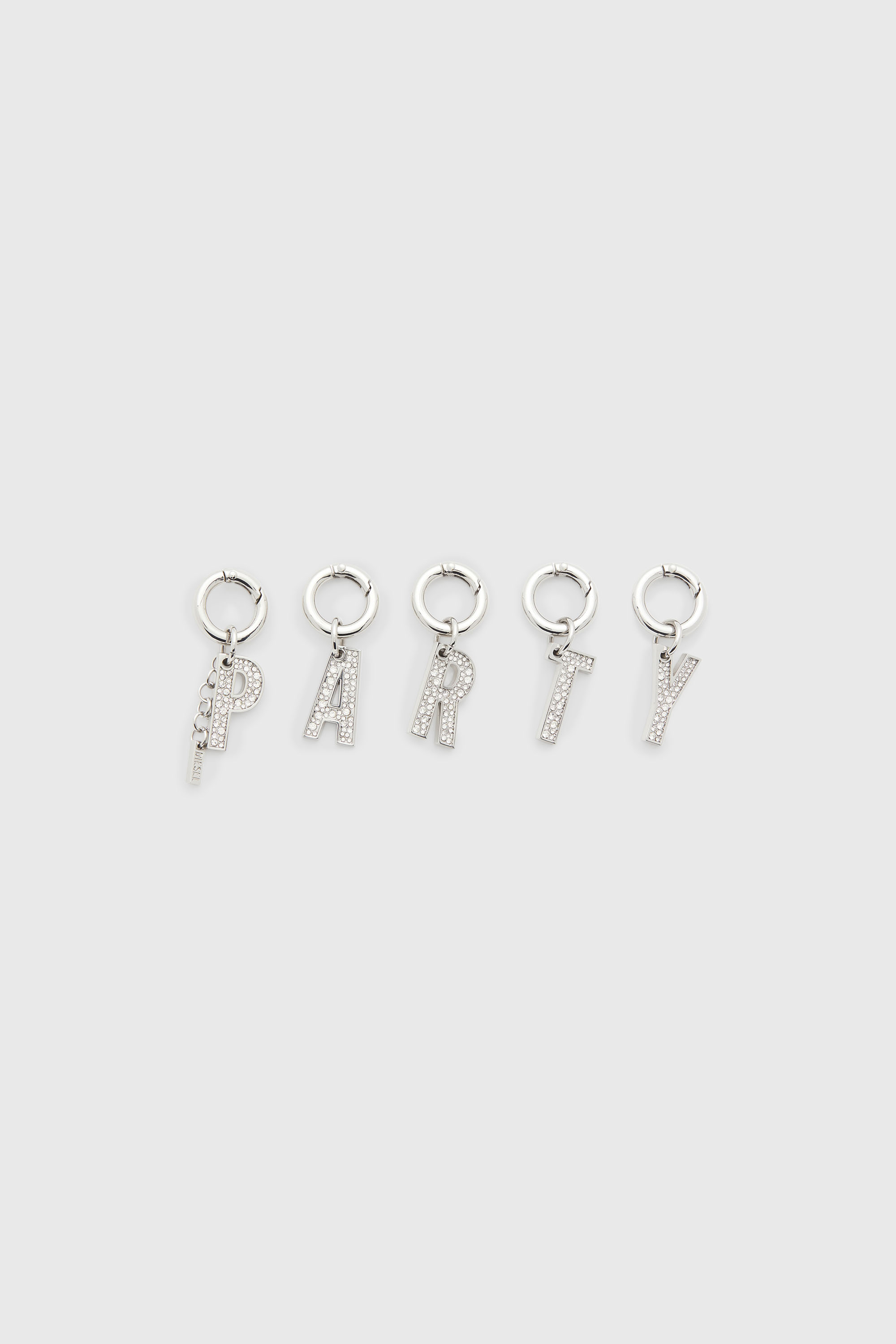 Diesel - CHARM-PARTY, Woman's Metal PARTY charms with rhinestones in Silver - 1