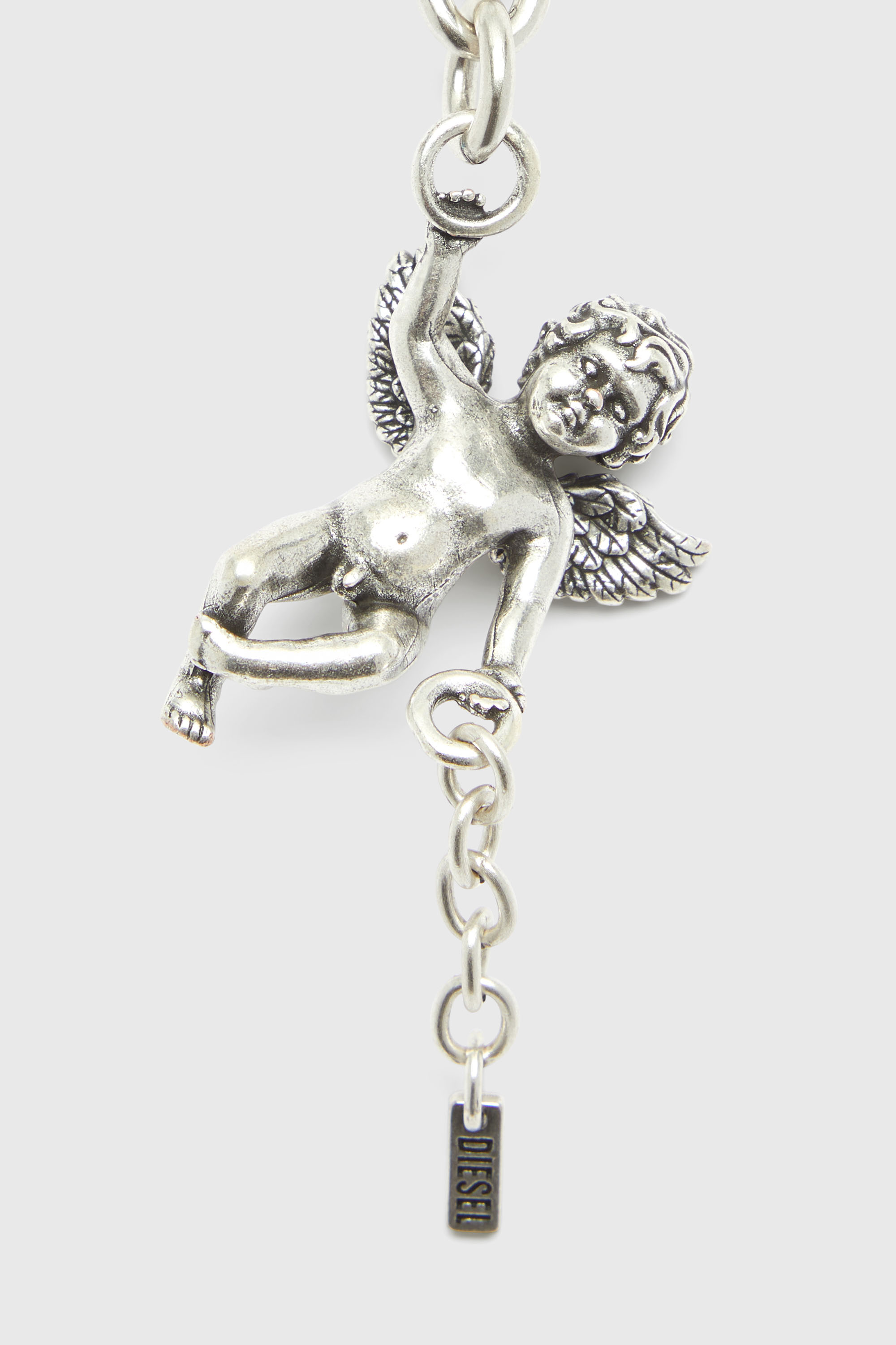 Diesel - CHARM-ANGEL, Woman's Metal cherub charm in Silver - 2