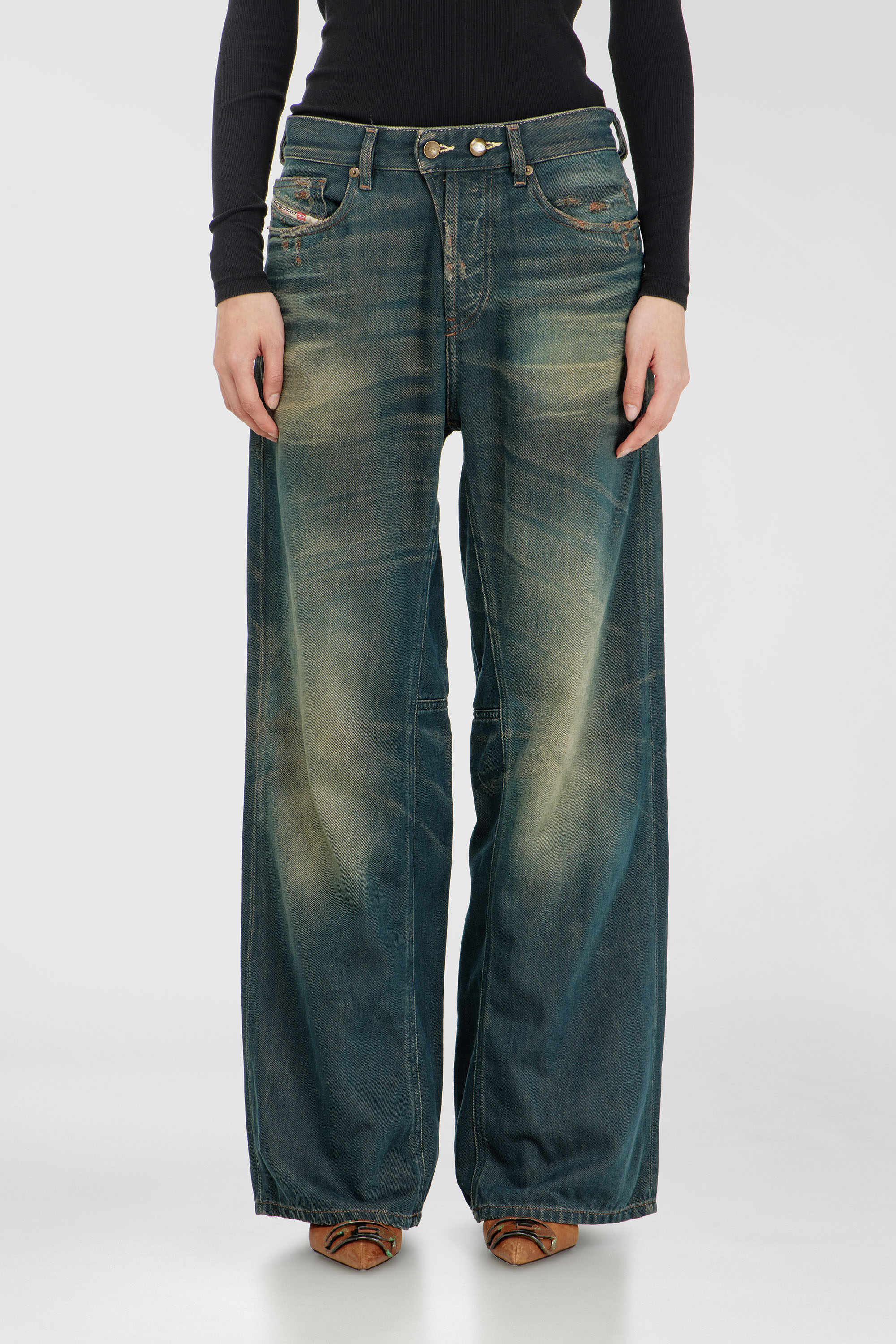 Diesel - Woman's Relaxed Jeans 1996 D-Sire 09P85, Dark Blue - 1