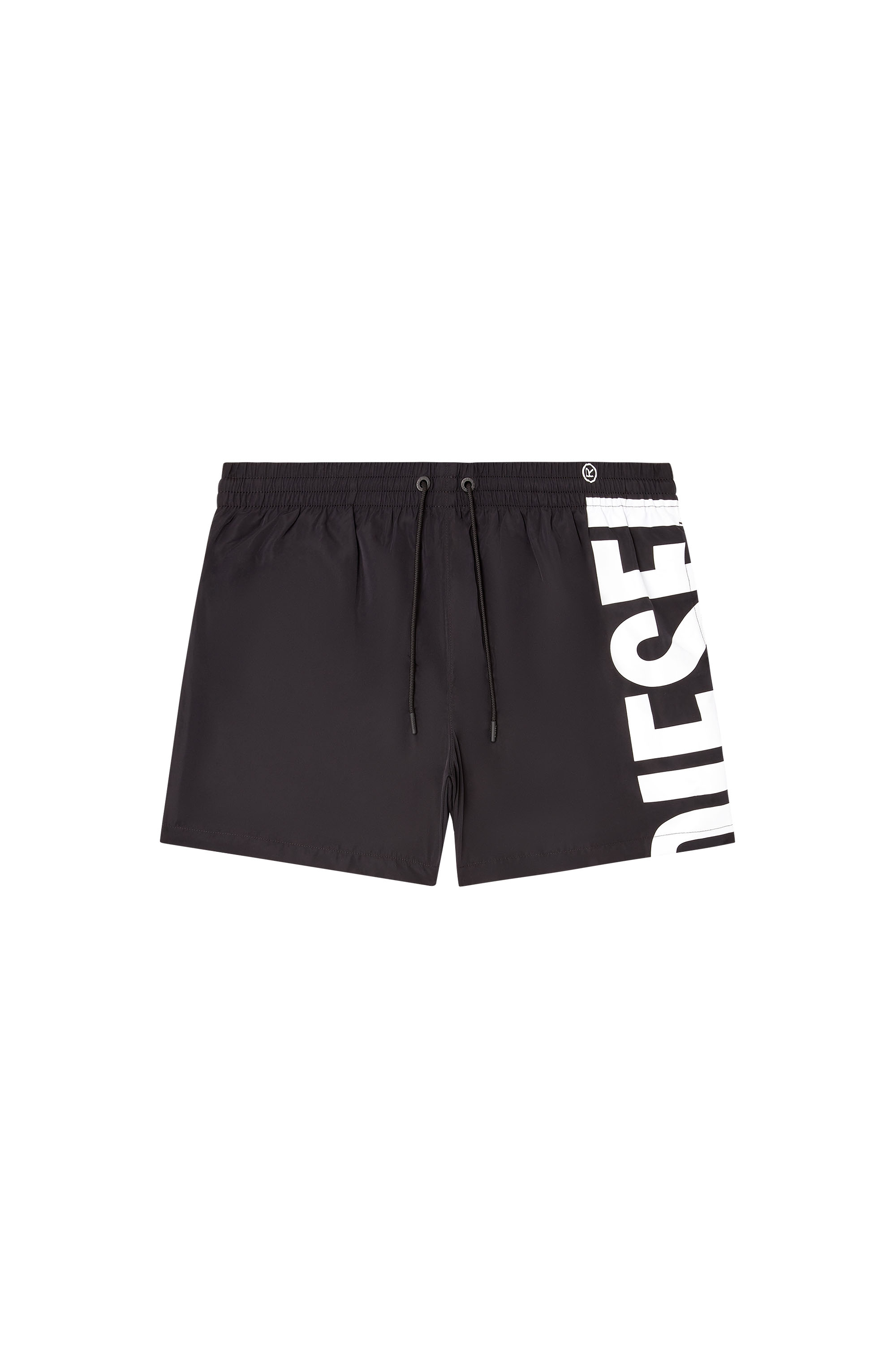 Diesel - RIO-41-D-CORE, Man's Mid-length swim shorts with maxi logo in Black/White - 4