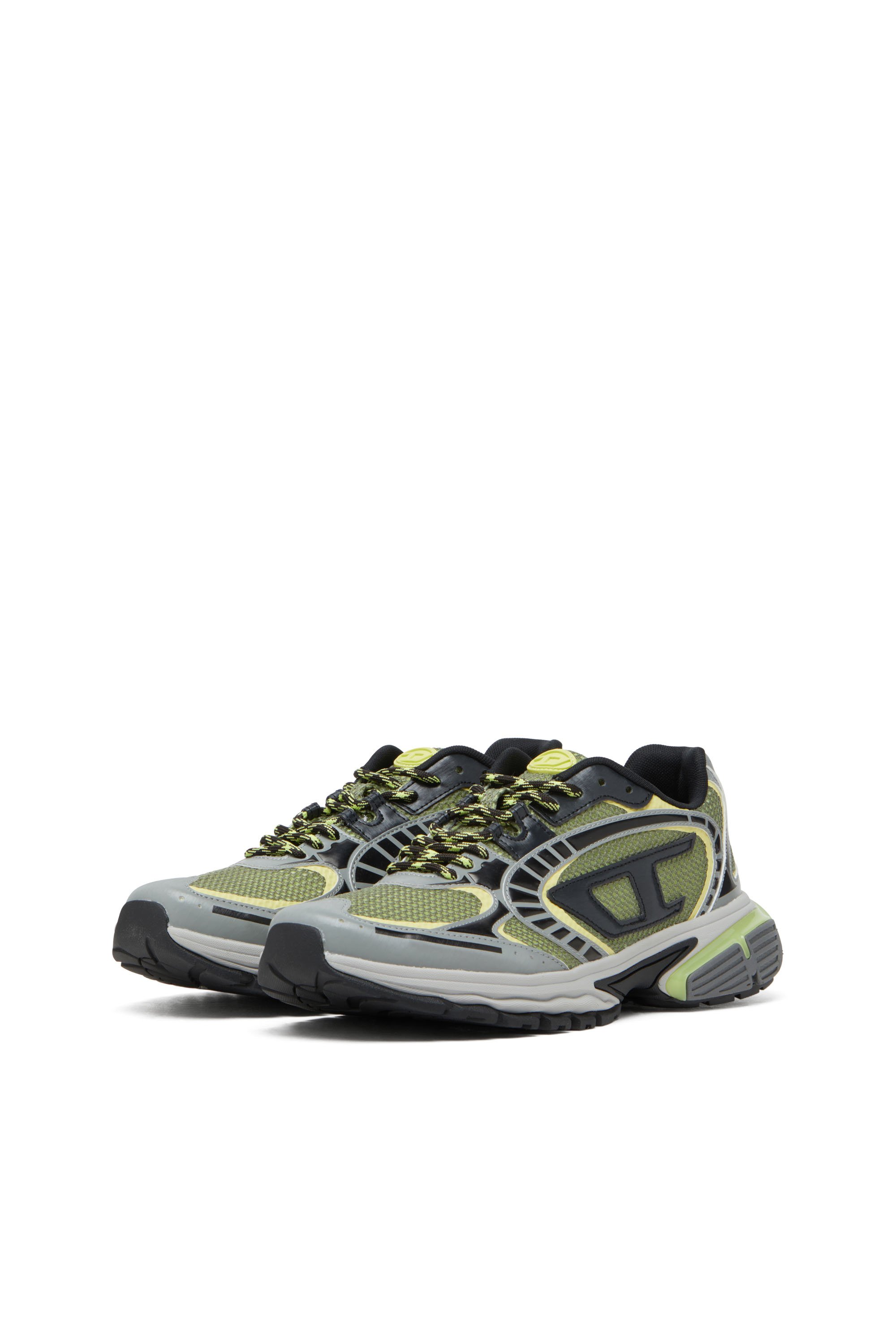 Diesel - S-PRO-V-DENSE LOW, Man's S-Pro-V-Dense-Mesh sneakers with Oval D logo in Grey/Green - 8