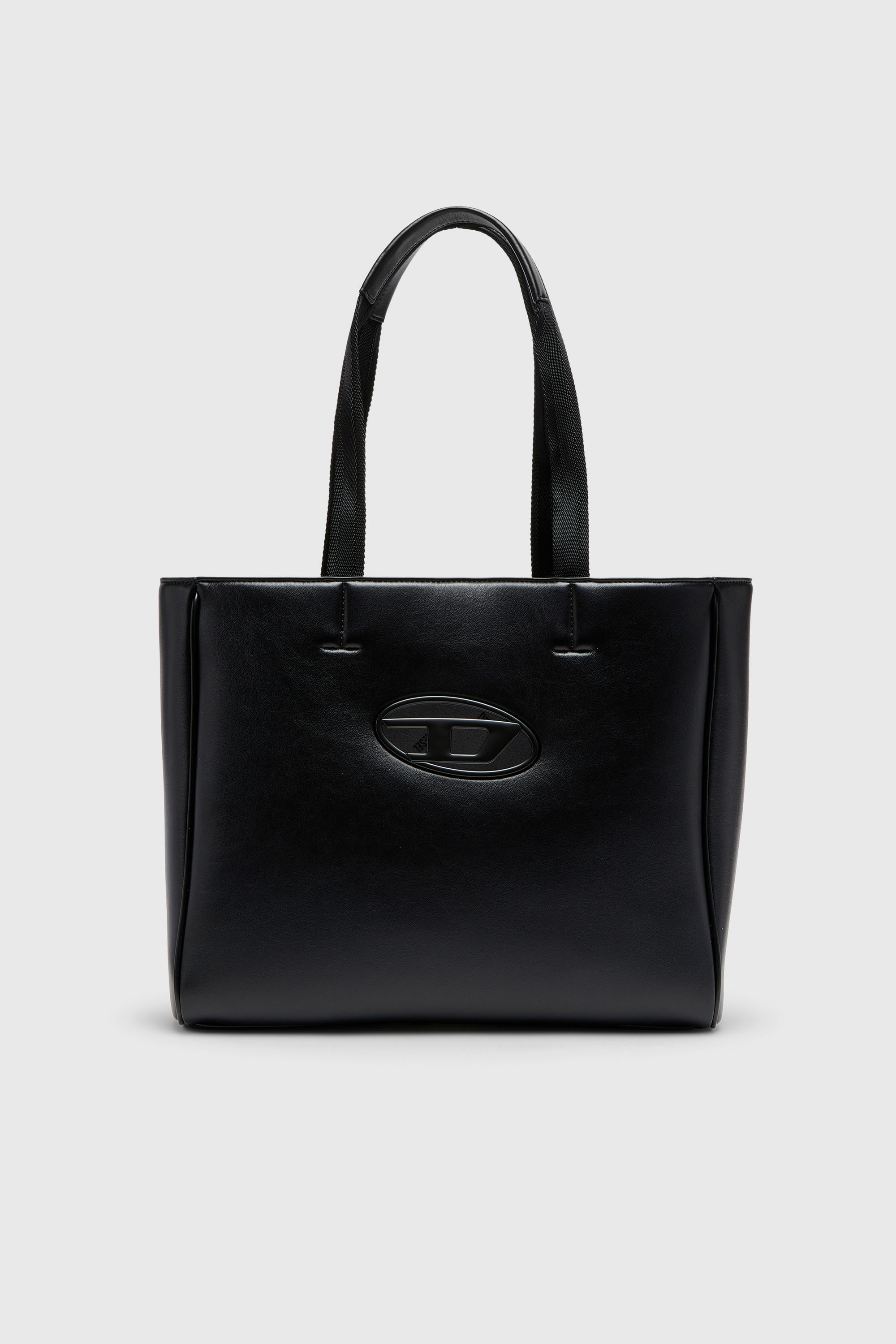 Diesel - HOLI-D SHOPPER EW, Unisex's Holi-D-Square shopper in bonded neoprene in Black - 2