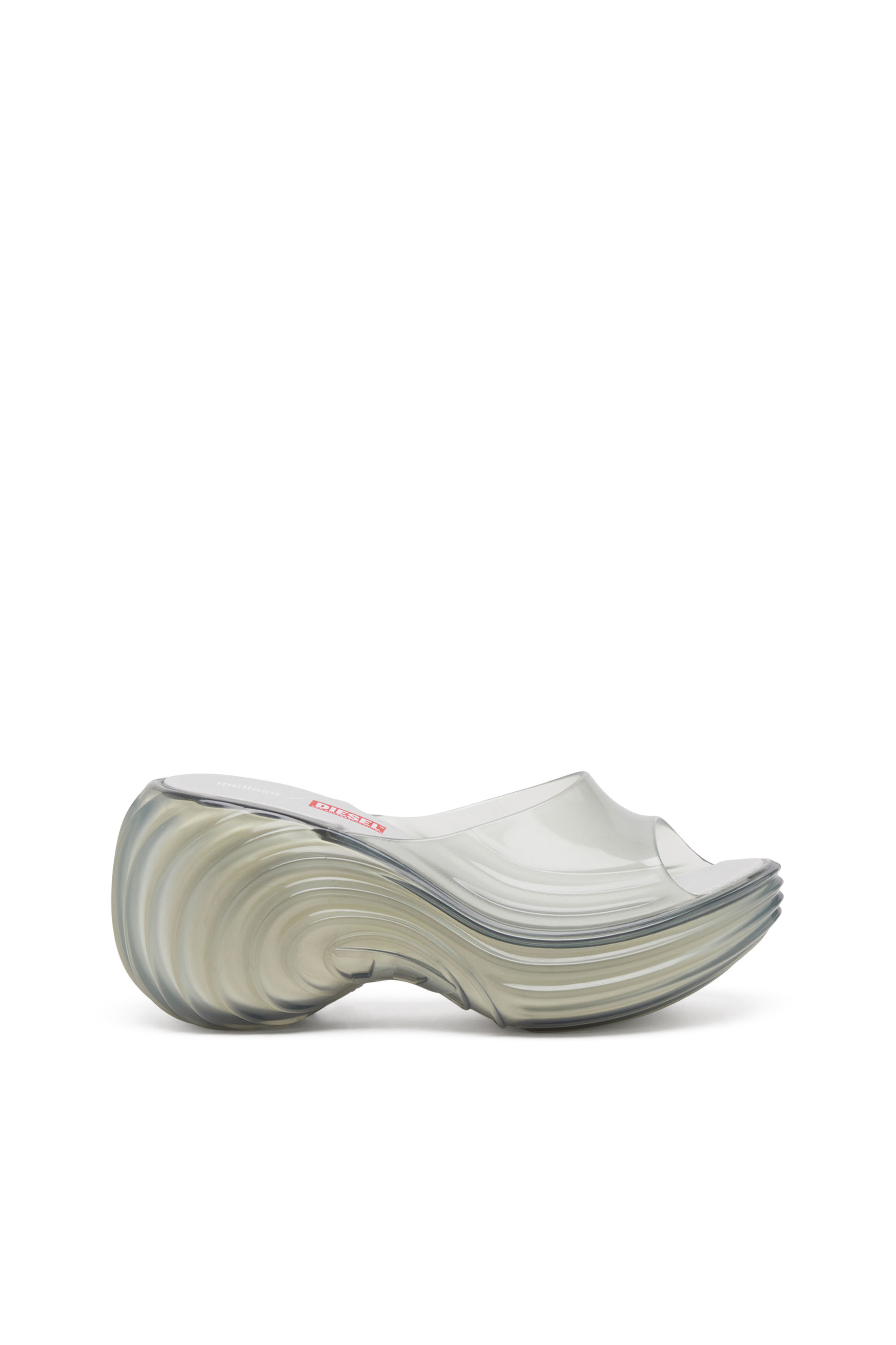 MELISSA QUANTUM PLATFORM, Light Grey Diesel - MELISSA QUANTUM PLATFORM, Woman's Platform mule in Melflex® in Light Grey - 1