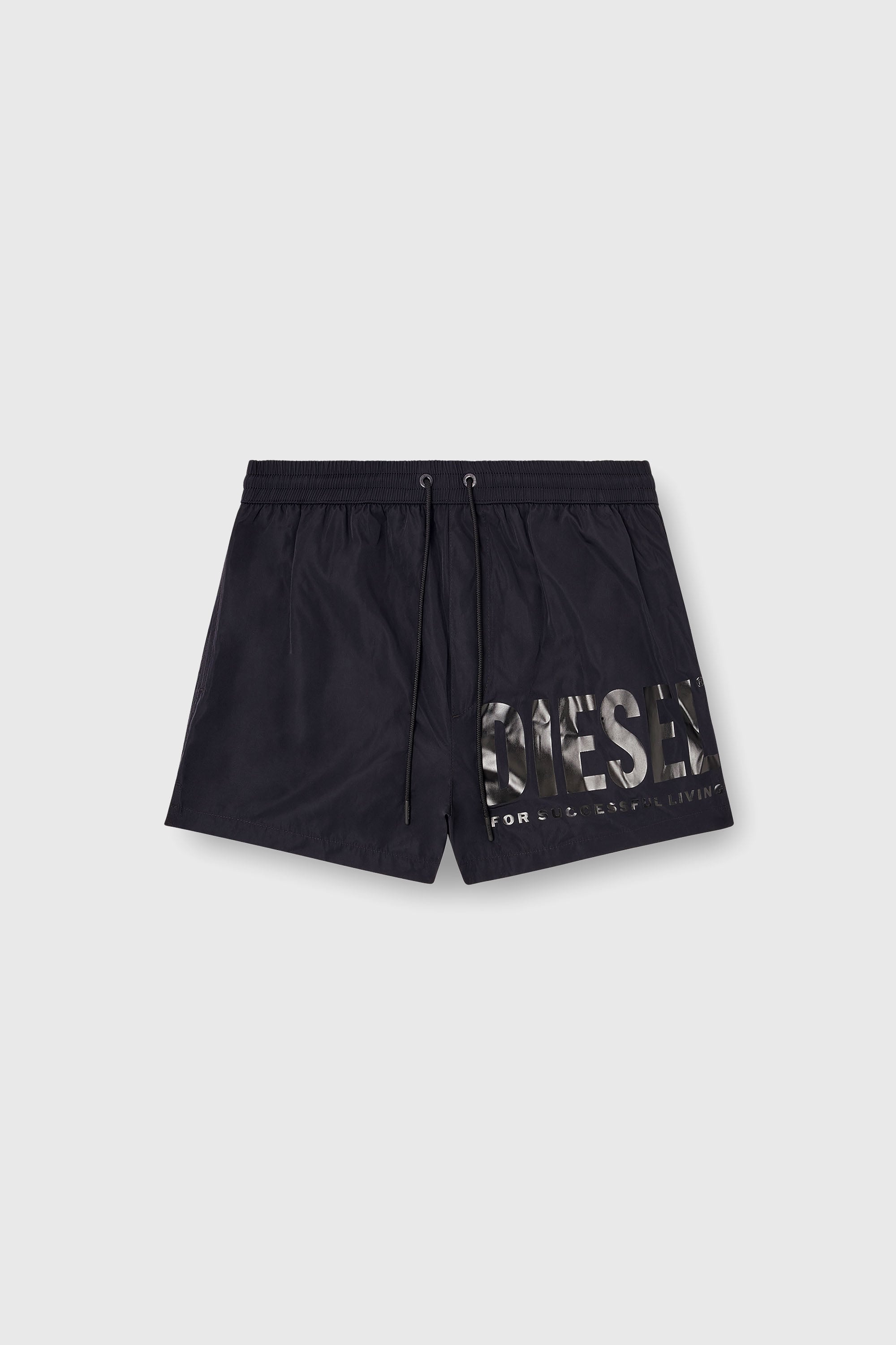 Diesel - MARIO-34-D-CORE, Man's Mid-length swim shorts with logo print in Black - 2