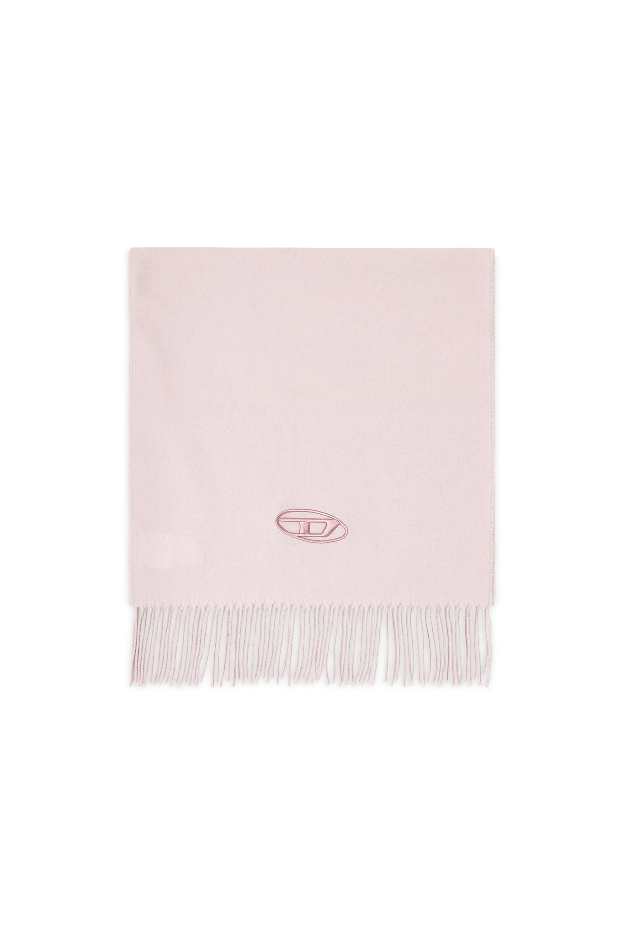 Diesel - S-IMON-D-LONG, Man's Wool-blend scarf with fringed edges in Pink - 1