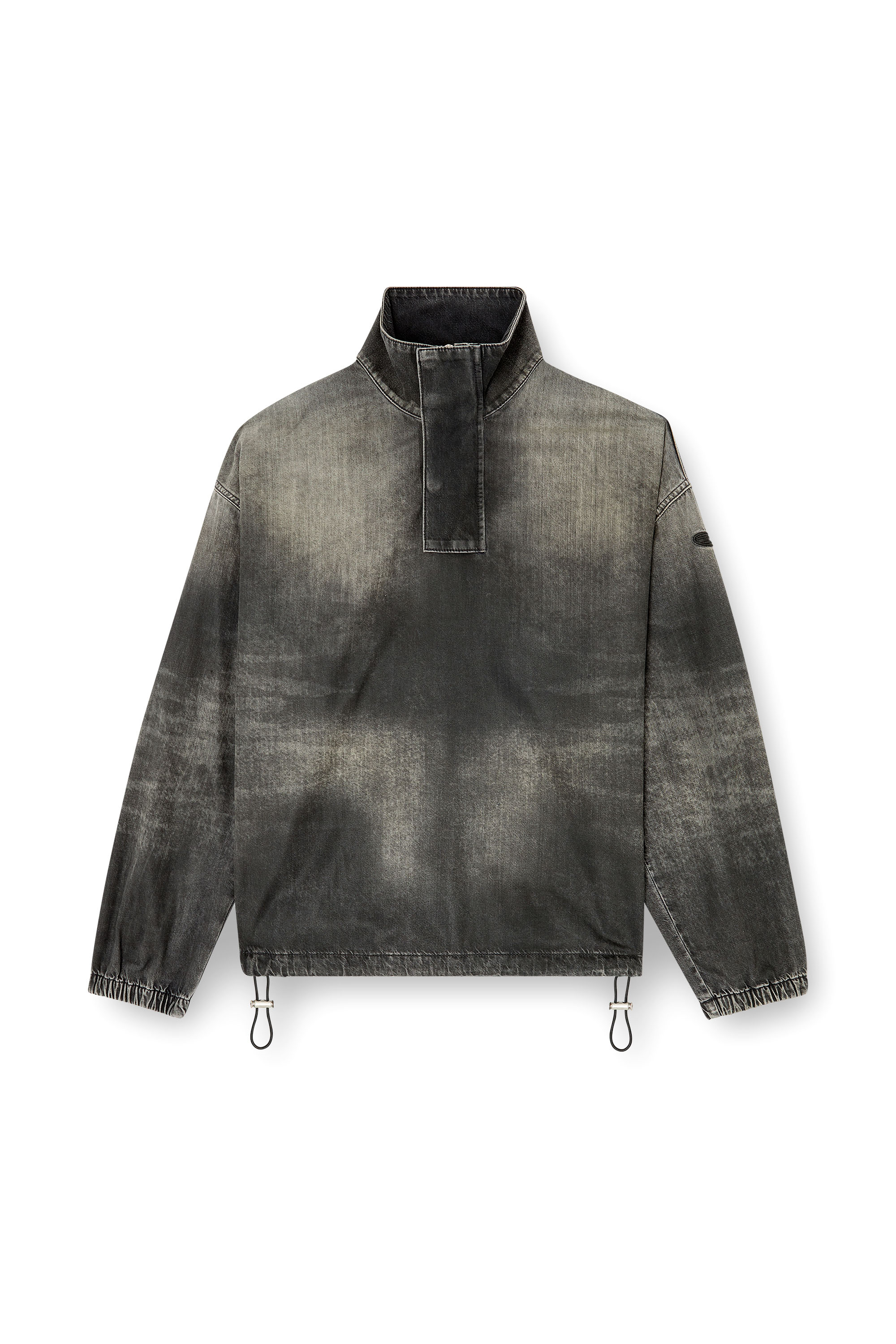 Diesel - D-FLOW-S3, Unisex's Denim top with mock neck in Black - 2
