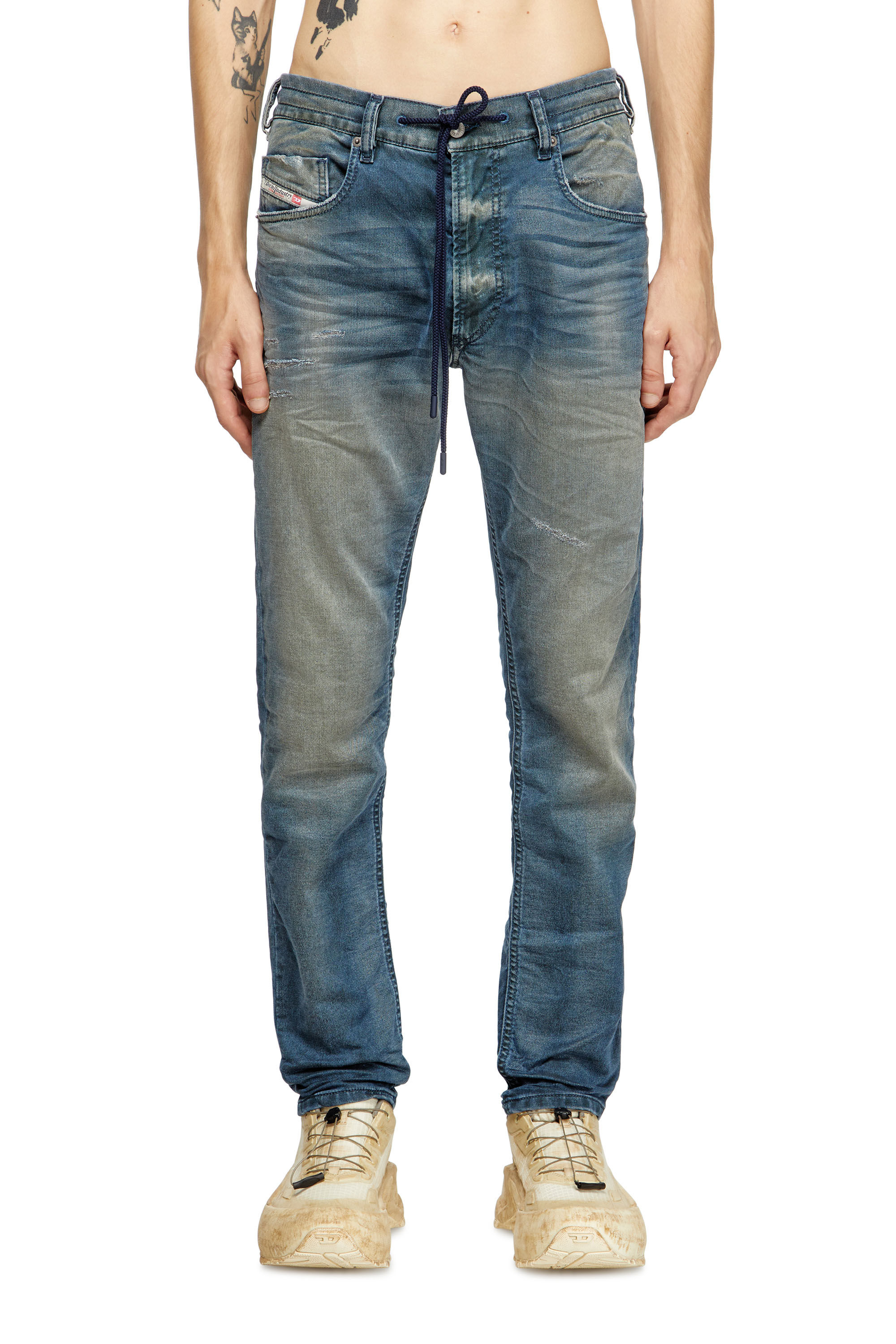 Diesel - Man's Regular 2032 D-Krooley Joggjeans® 068SC, Dark Blue - 3