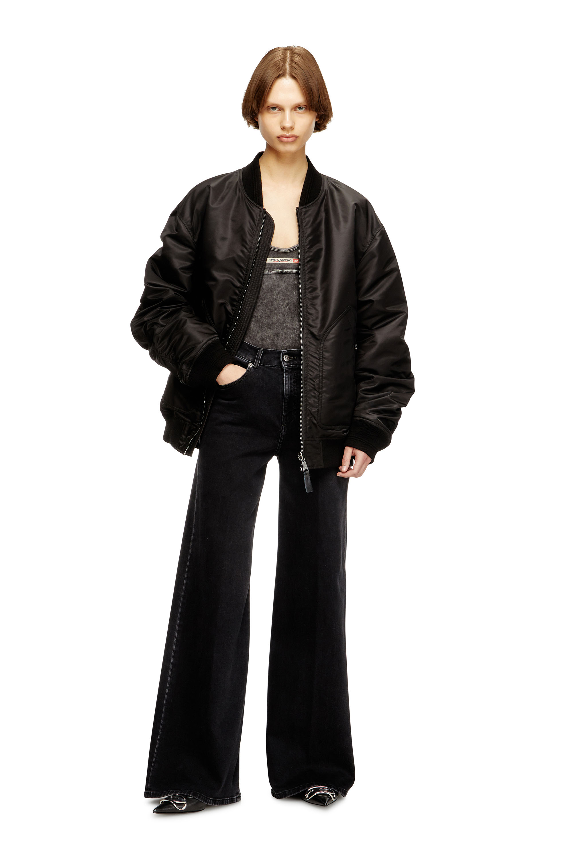 Diesel - Woman's Flare Jeans 1978 D-Akemi 09M69, Black/Dark grey - 2
