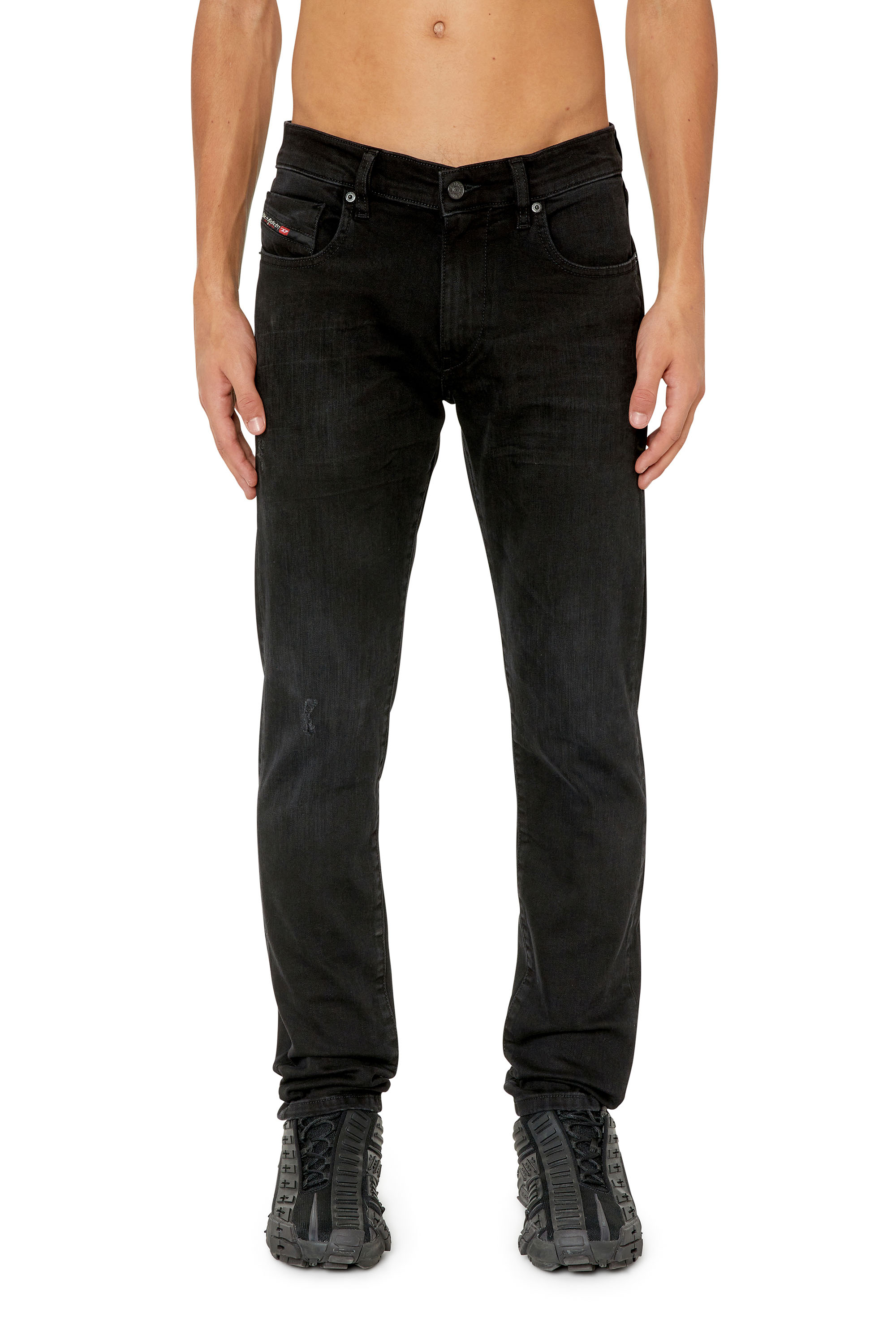 Diesel - Slim Jeans 2019 D-Strukt 0TFAS, Black/Dark grey - Image 2