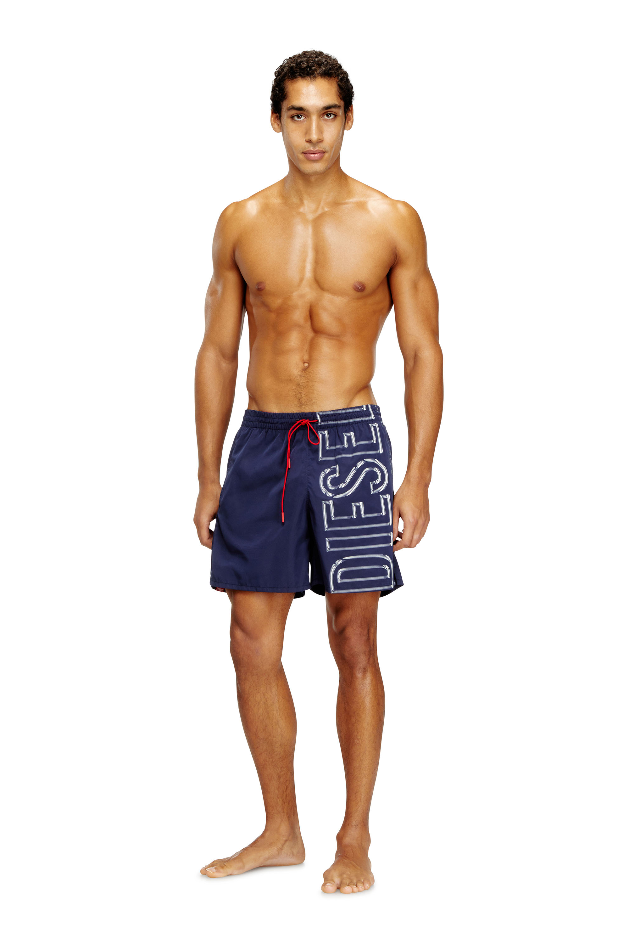 Diesel - SOCCER-41-D-CORE, Man's Swim shorts with oversized logo print in null - 1