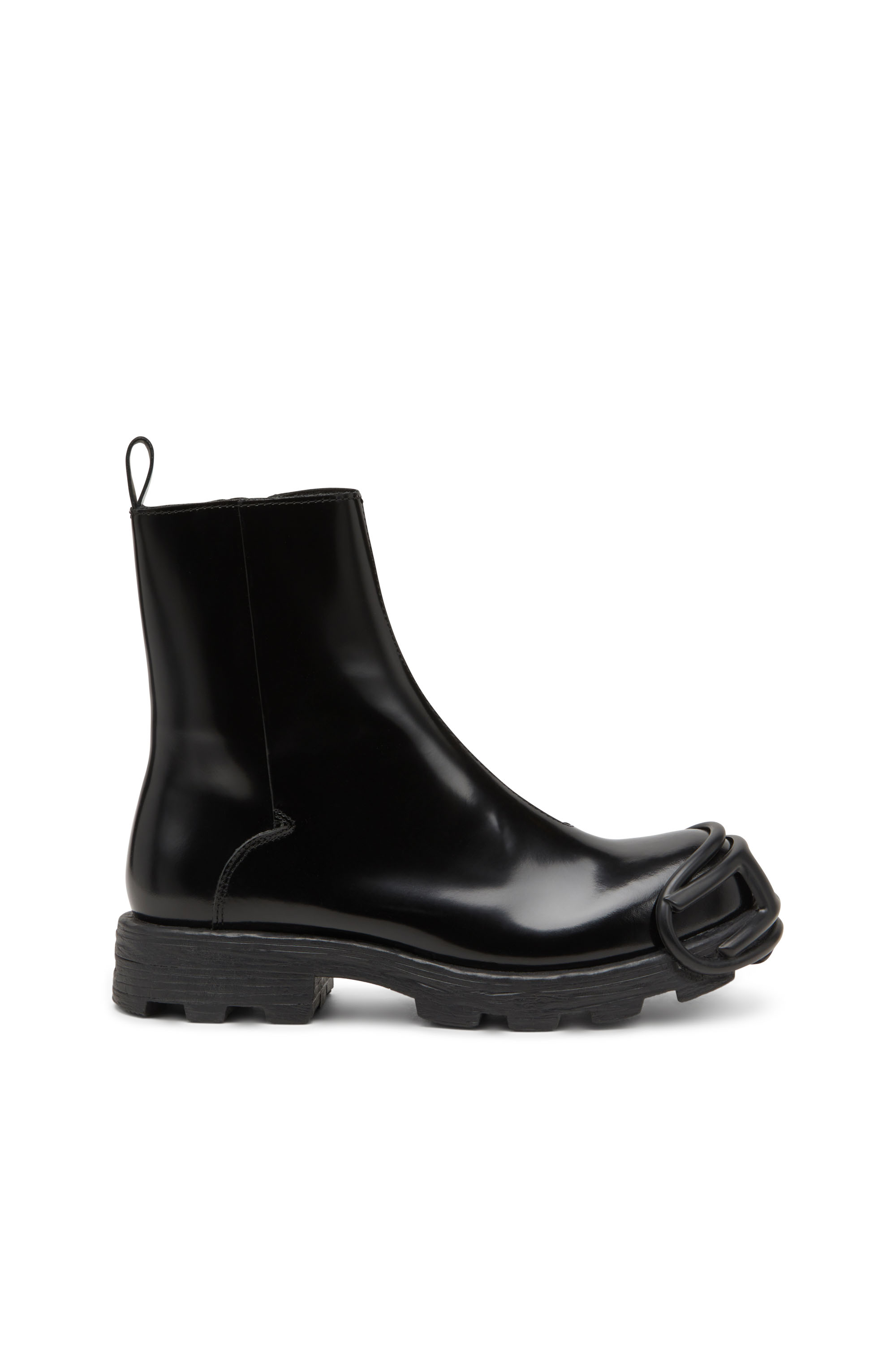D-HAMMER BT ZIP D, Black Diesel - D-HAMMER BT ZIP D, Man's D-Hammer-Leather Chelsea boots with Oval D toe caps in Black - 1