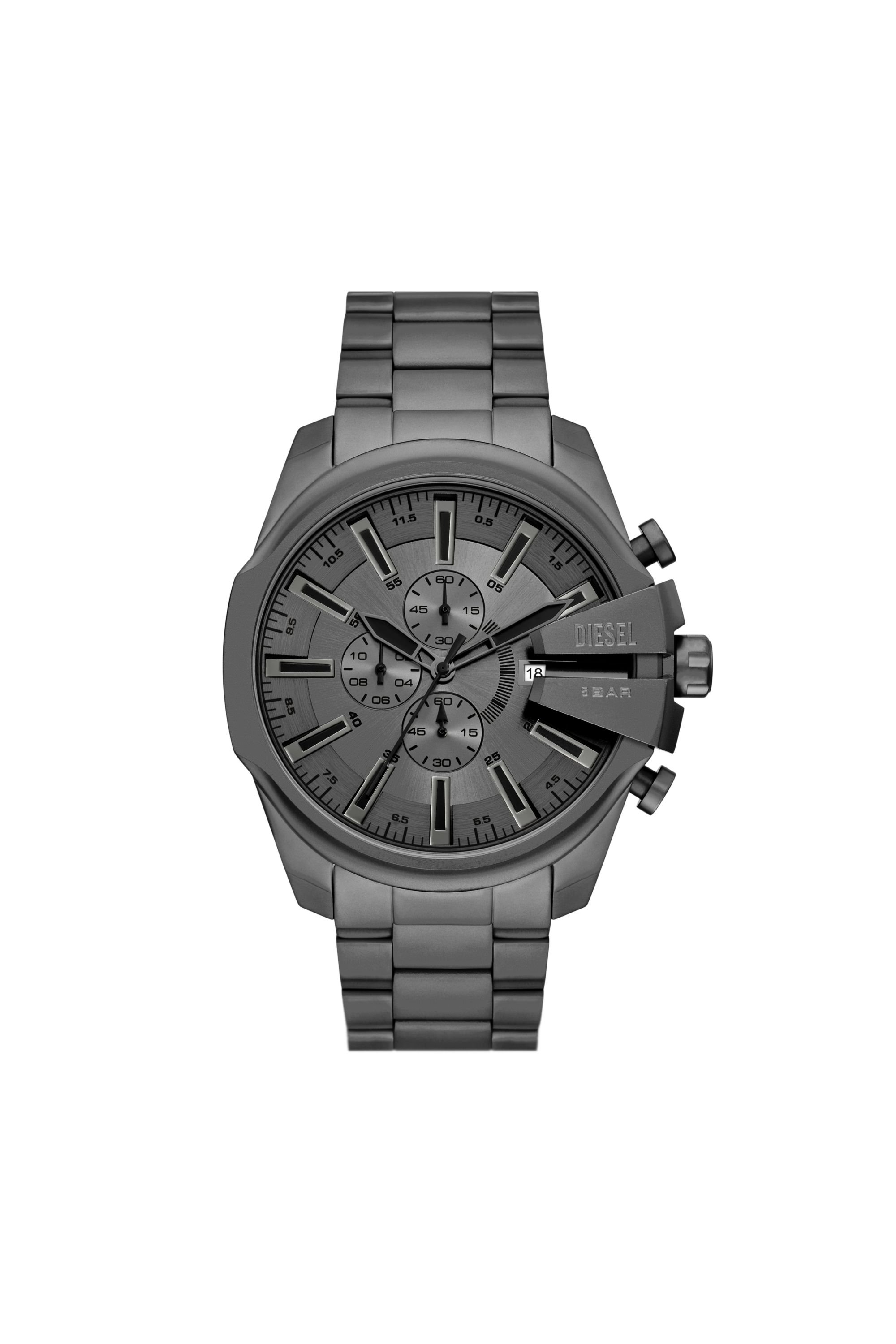 Diesel - DZ4676, Man's Mega Chief Slim stainless steel watch in Dark grey - 1