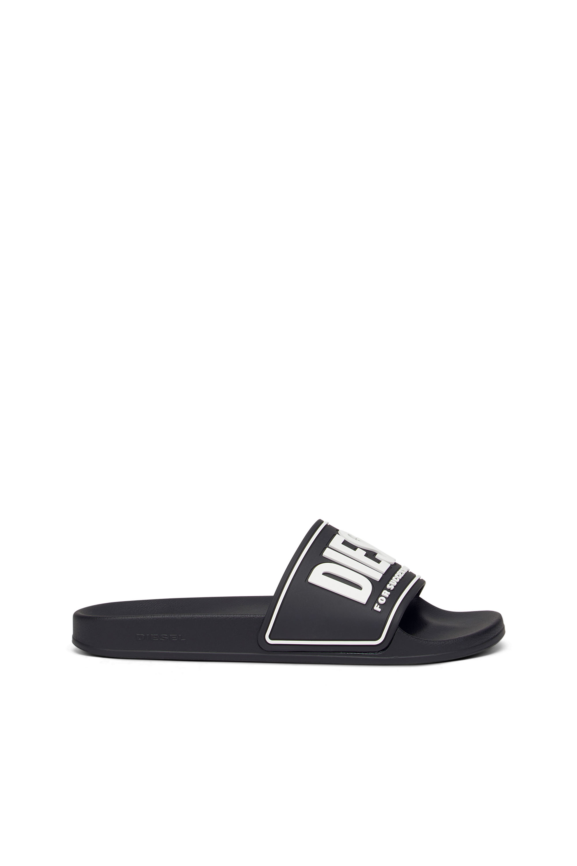 Diesel - SA-MAYEMI CC W, Woman's Sa-Mayemi-Rubber slides with embossed logo in Black - 1