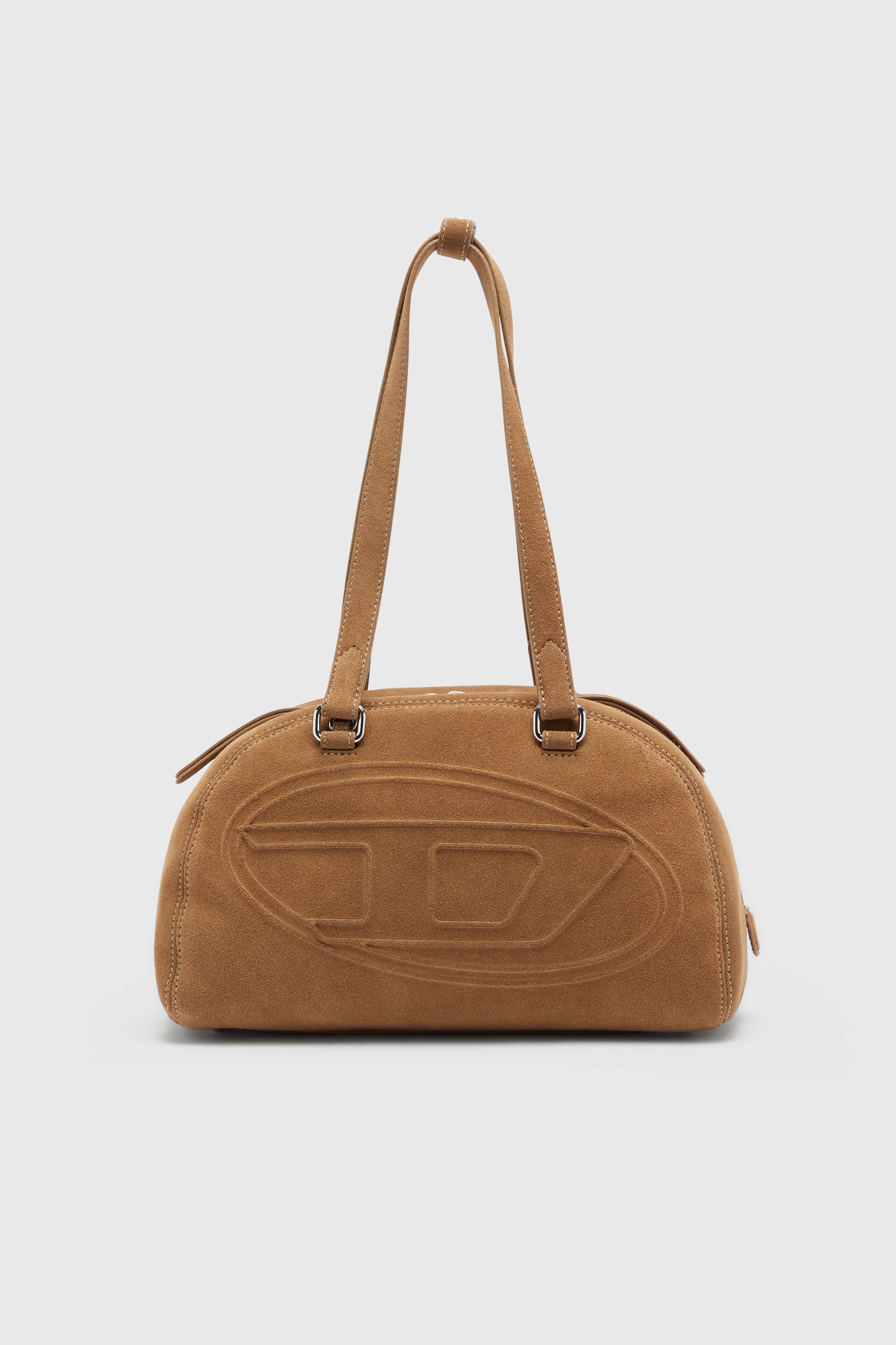 Diesel - 1DR DOME SHOULDER, Unisex's 1DR Dome-Suede shoulder bag with Oval D logo in Beige - 1