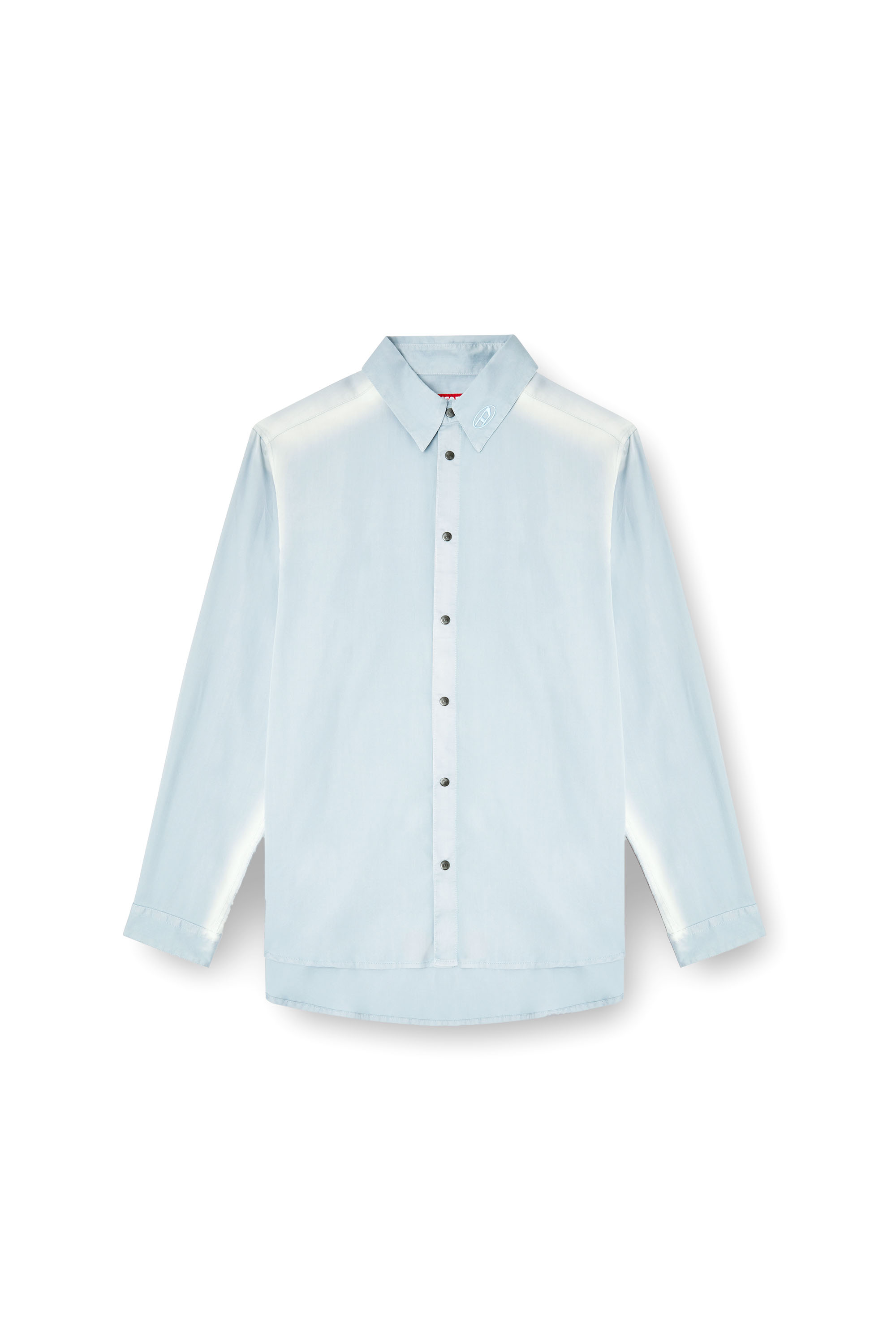 Diesel - S-SIMPLY-JLCI, Man's Shirt in faded twill in Light Blue - 3