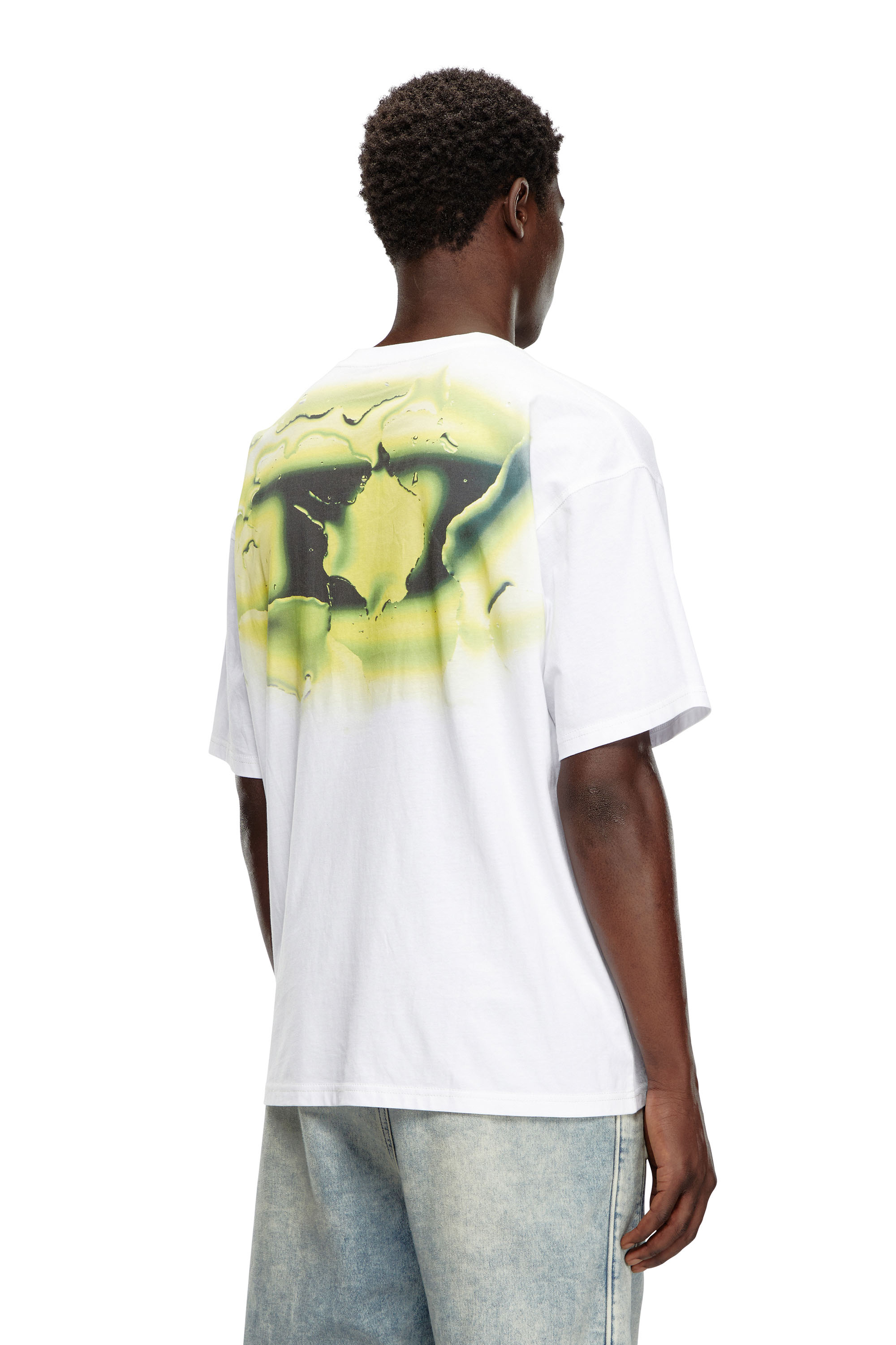 Diesel - T-BOXT-K3, Man's T-shirt with glowing-effect logo in White - 4