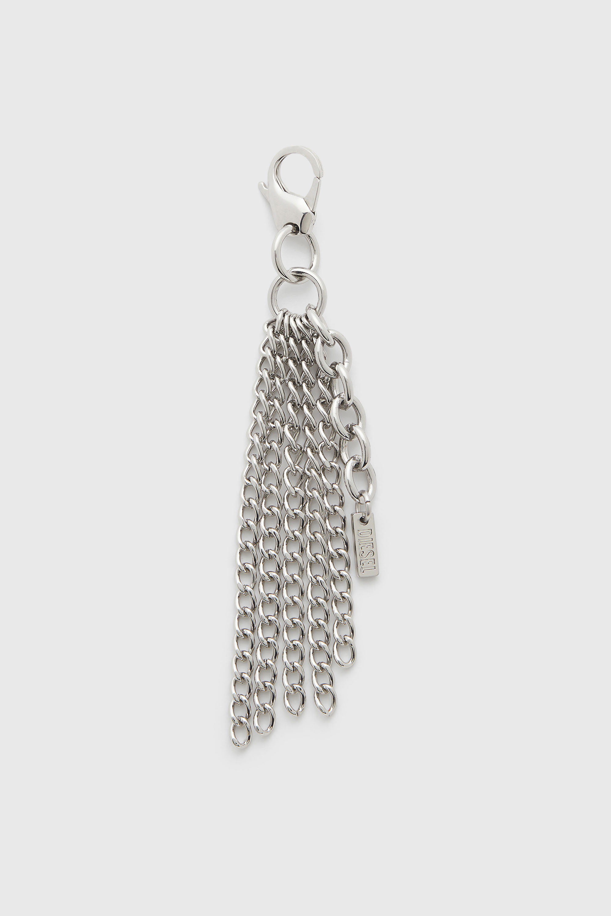 Diesel - CHARM-MULTI CHAIN, Woman's Metal keyring with chain fringes in Silver - 1