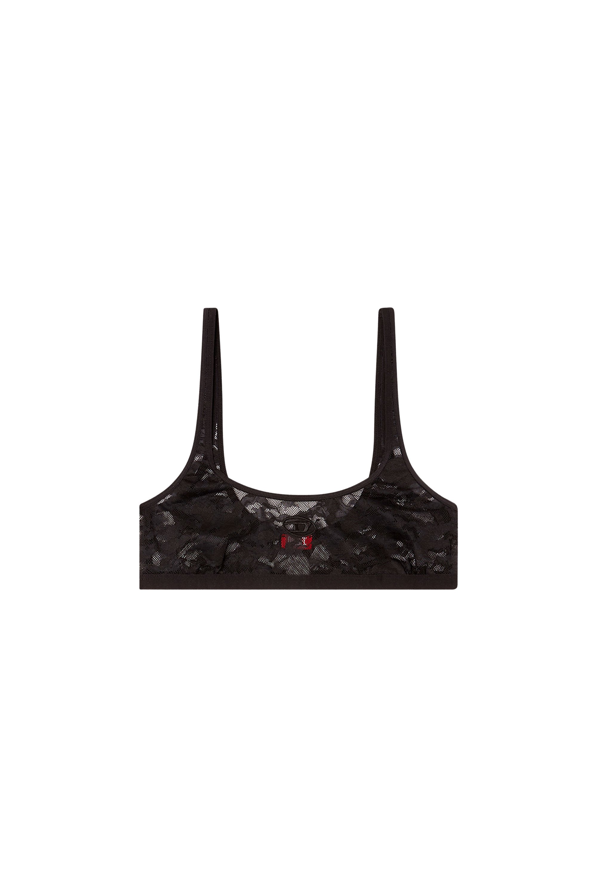 Diesel - KELSI-UTLT, Woman's Bralette in camo lace in Black - 4