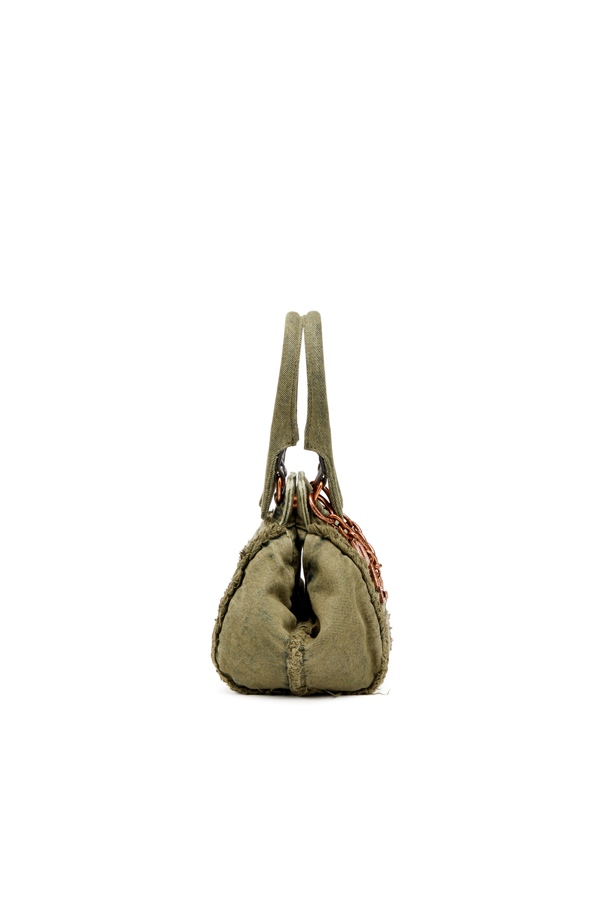 Diesel - D-VINA-XS, Woman's D-Vina-Xs-Handbag in distressed denim in Military Green - 3