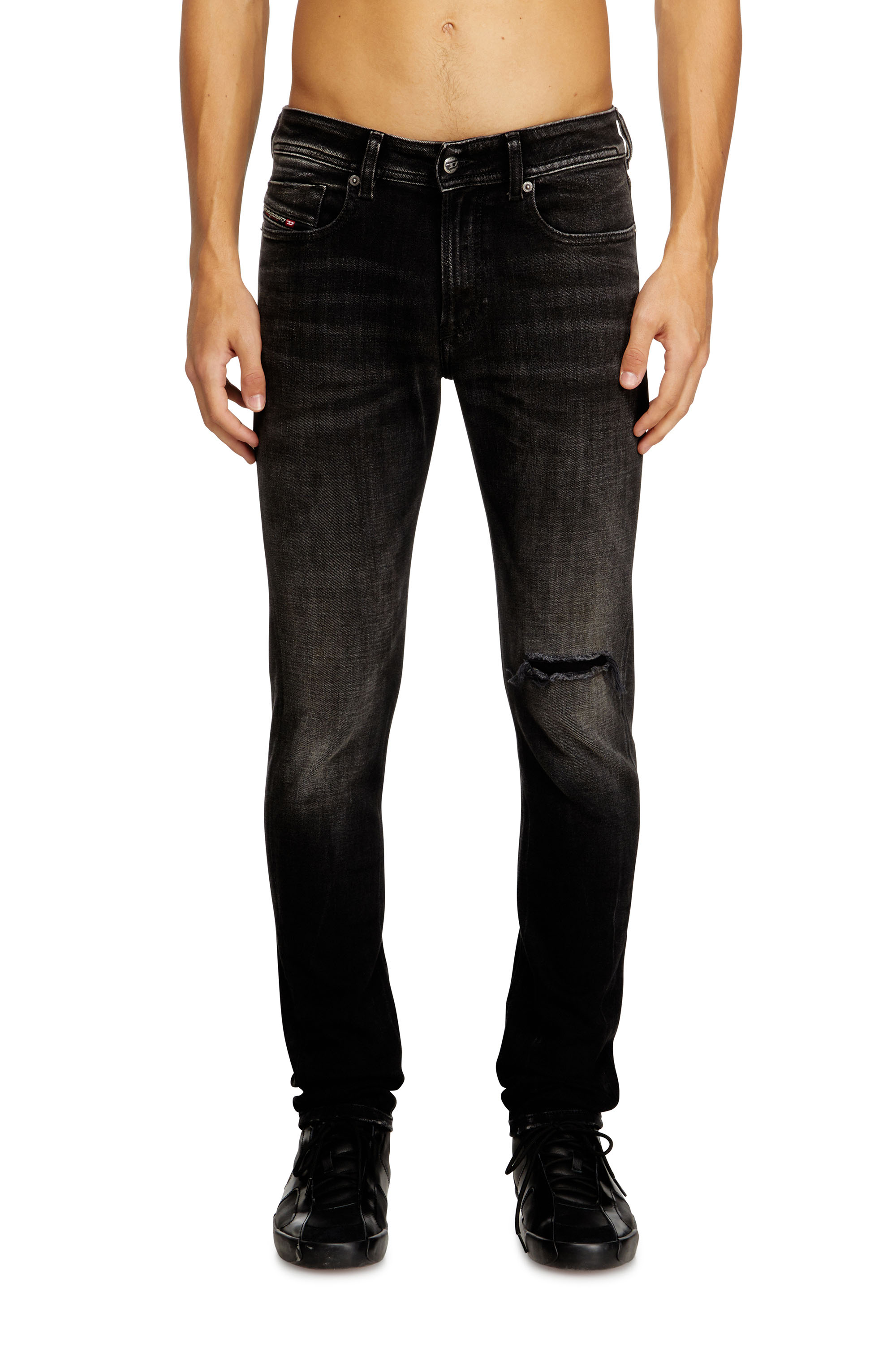 Diesel - Man's Skinny Jeans 1979 Sleenker 09N19, Black/Dark grey - 1