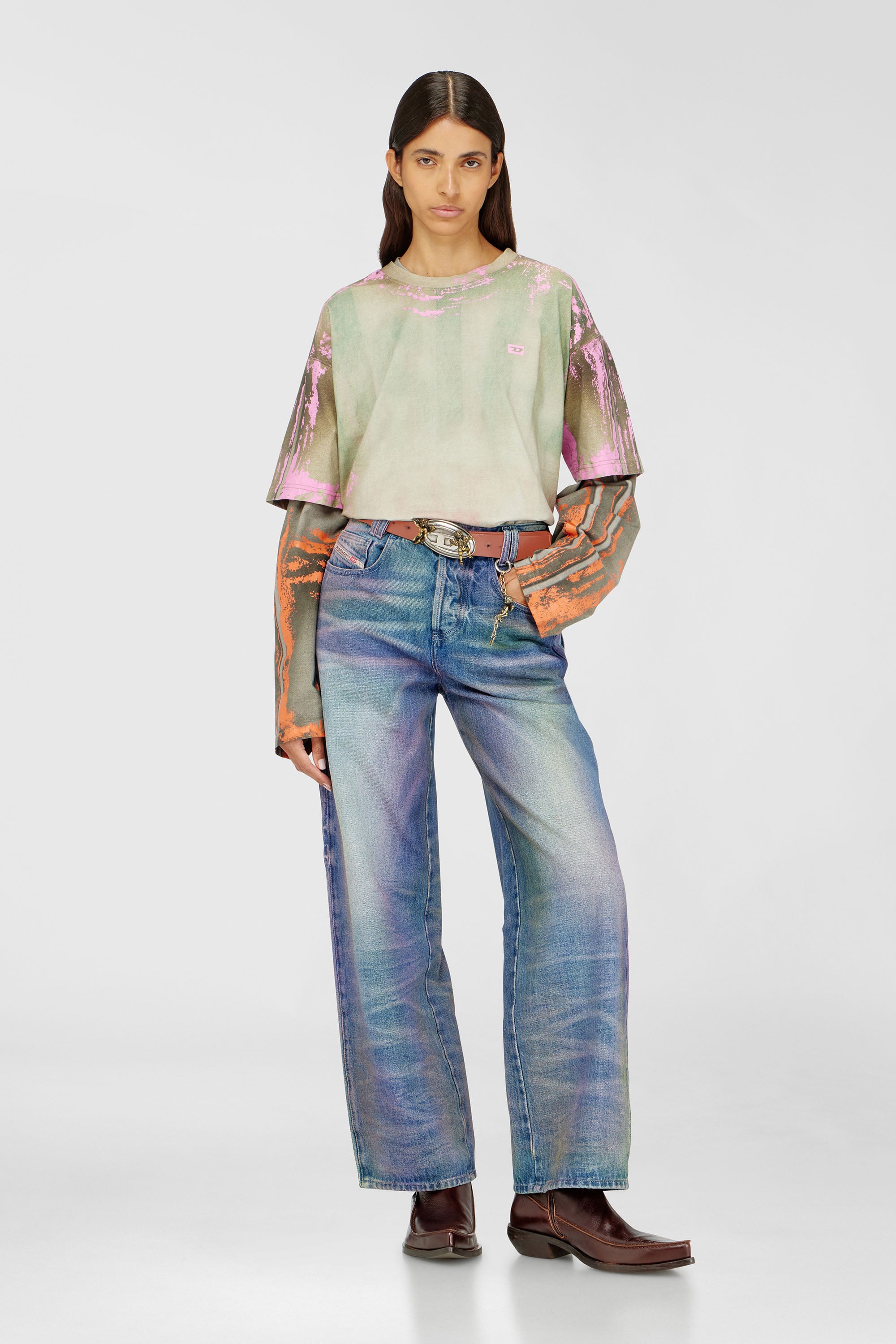 Diesel - Unisex's Relaxed Jeans 1982 D-Hakou 007FW, Medium blue - 1