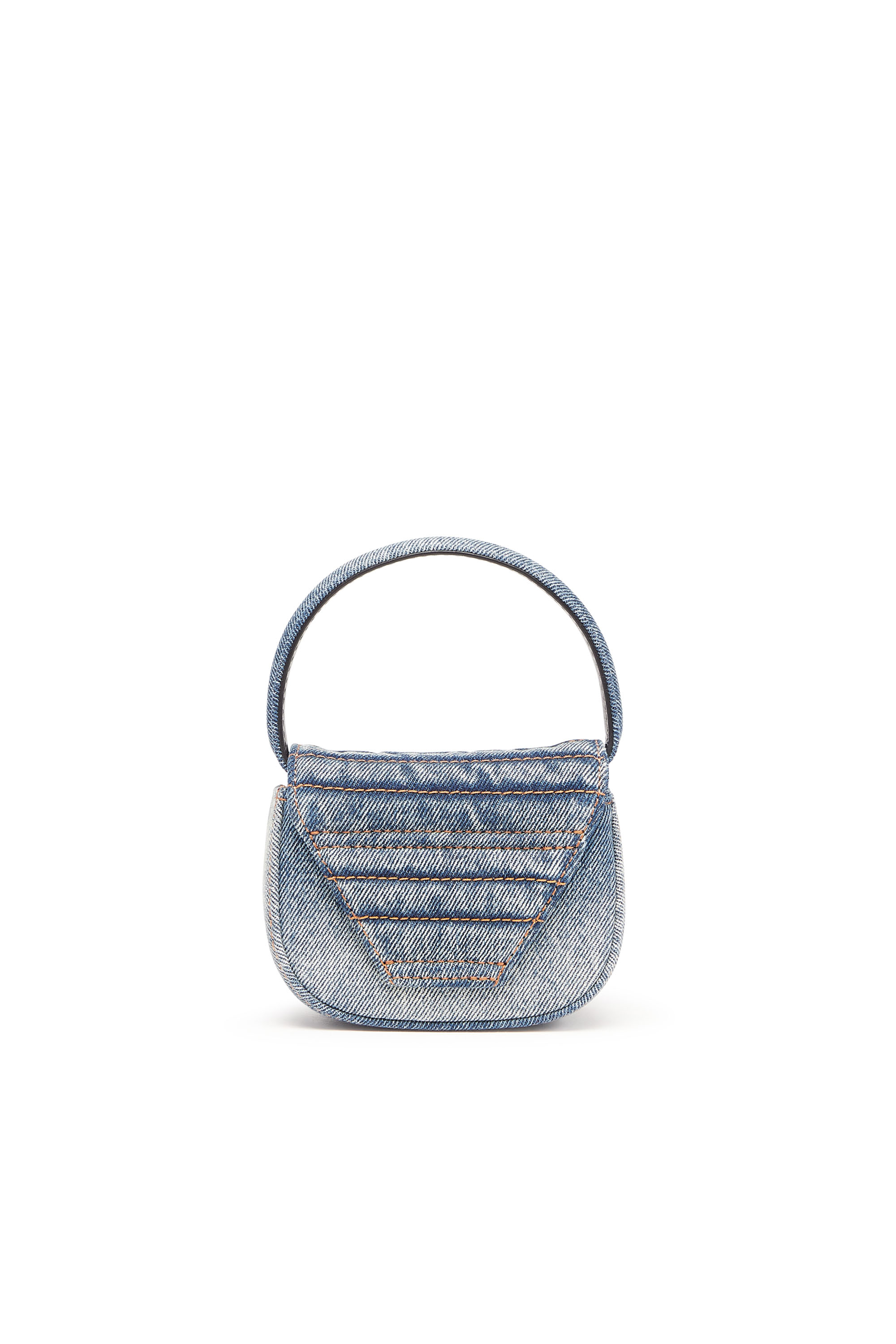 Diesel - 1DR XS, Woman's 1DR XS - Iconic mini bag in solarised denim in Blue/White - 2