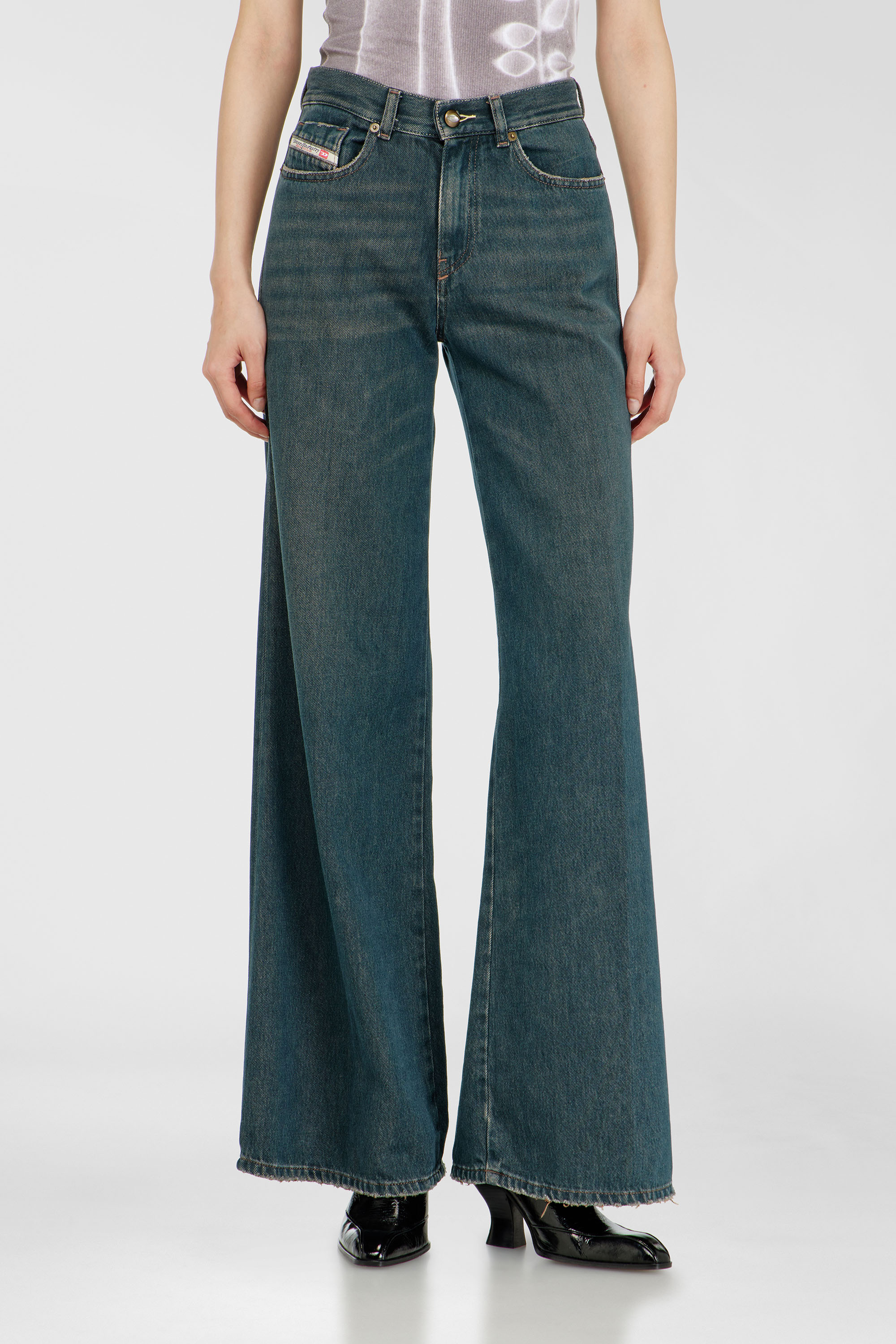 Diesel - Woman's Flare Jeans 1978 D-Akemi 09P83, Dark Blue - 1