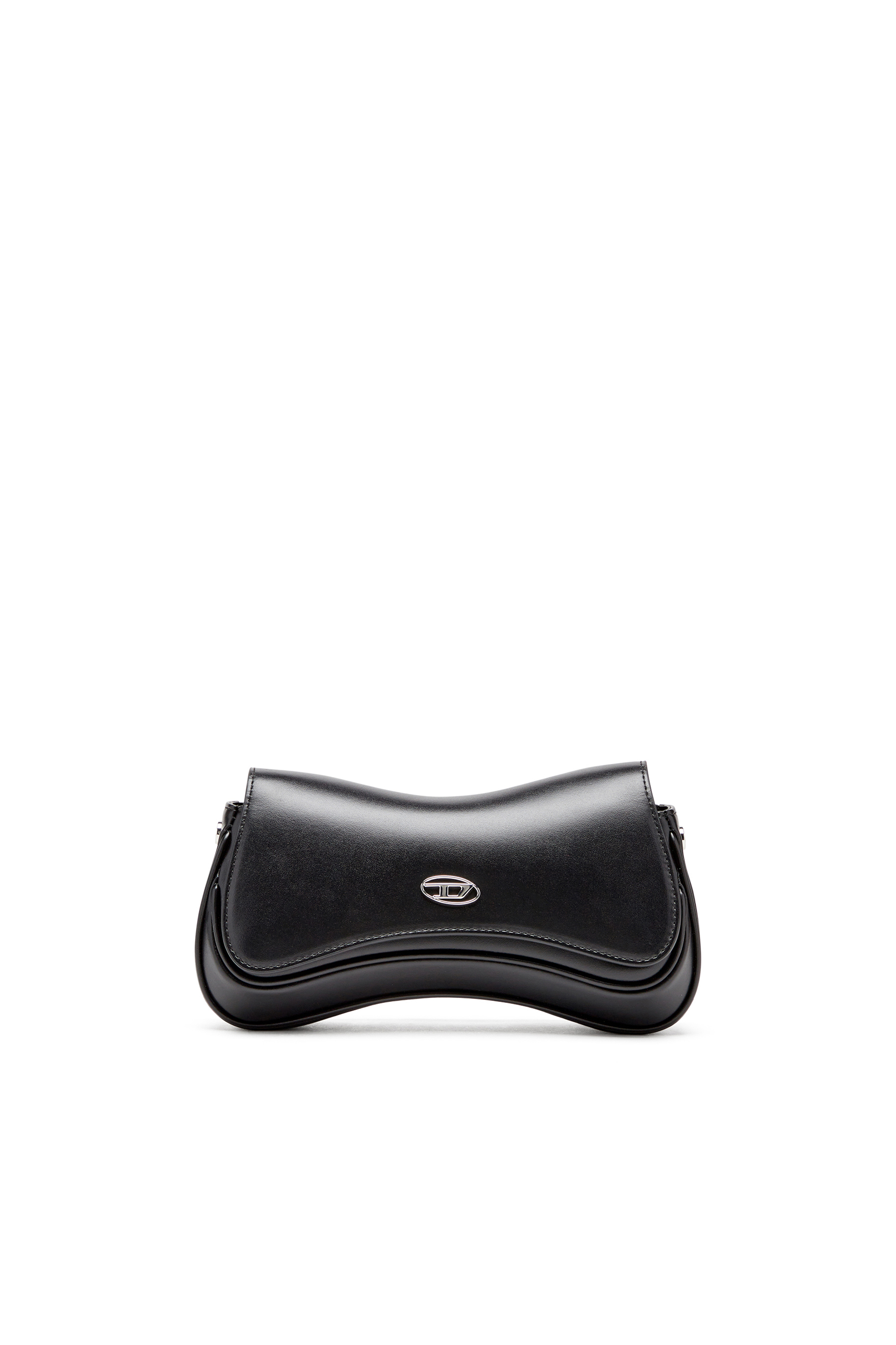 Diesel - PLAY CLUTCH, Woman's Play-Semi gloss leather shoulder bag in Black - 1