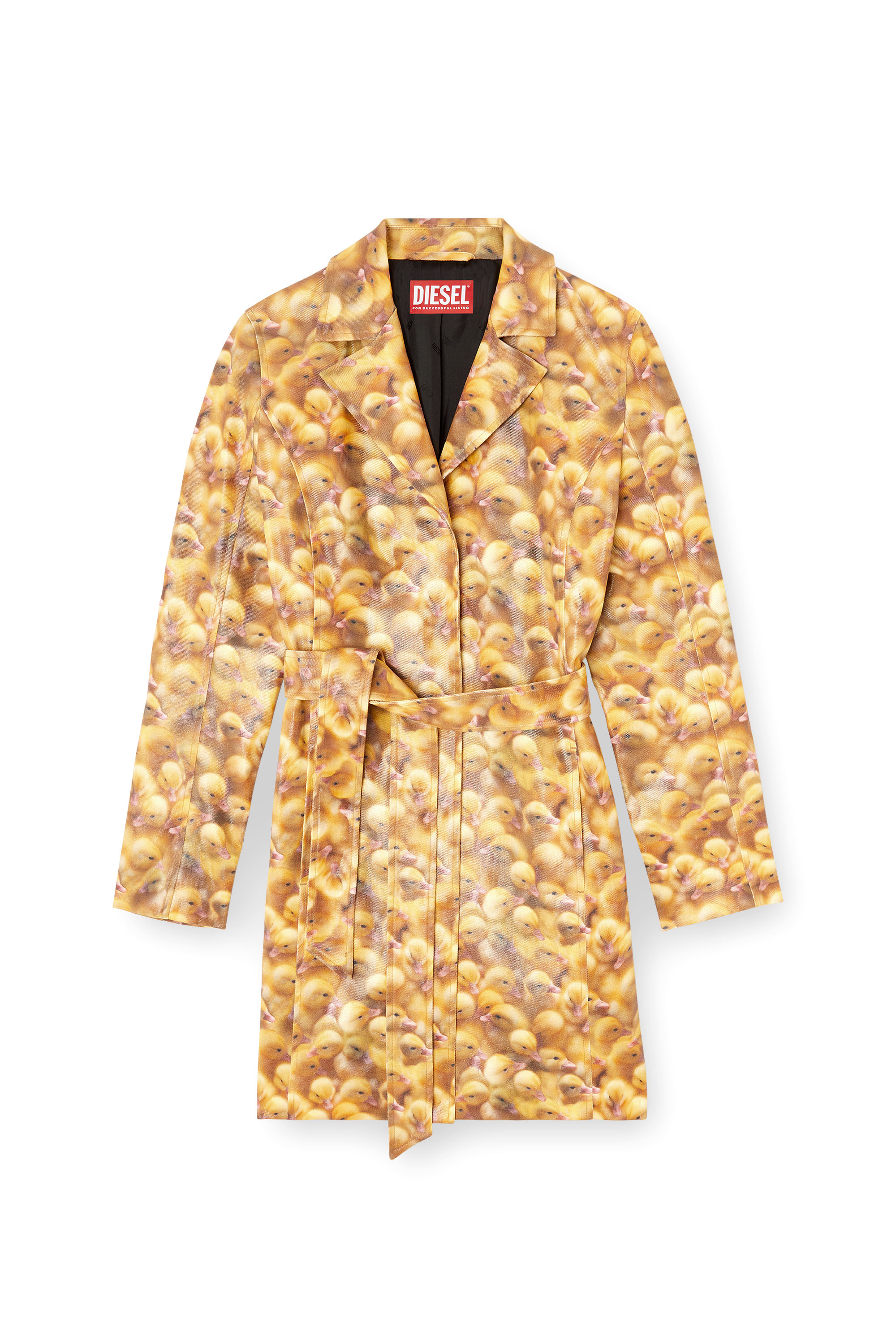 Diesel - G-OJI, Woman's Trench coat with duck print in Yellow - 2