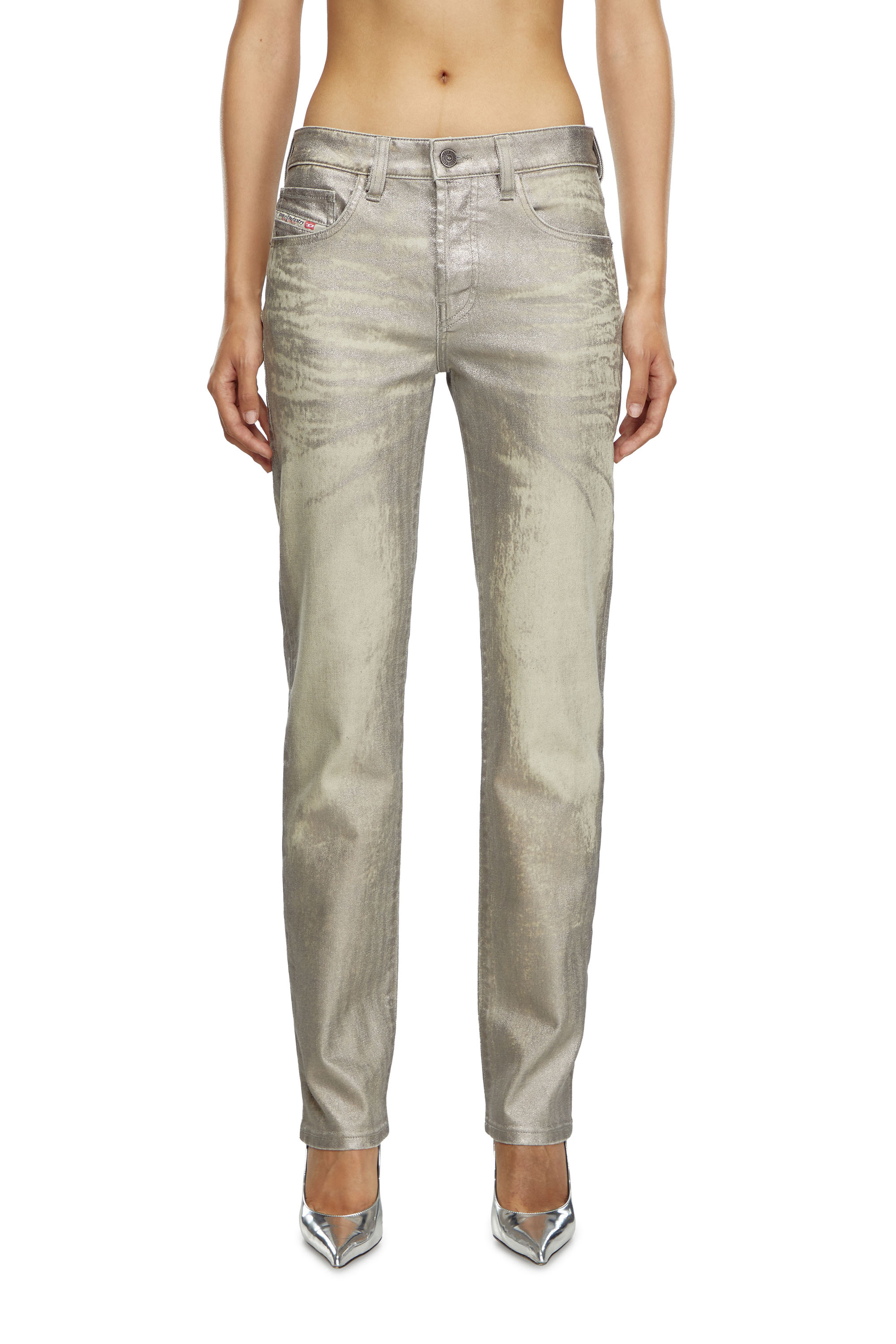 Diesel - Woman's Straight Jeans 1989 D-Mine 0CBCZ, Grey - 1