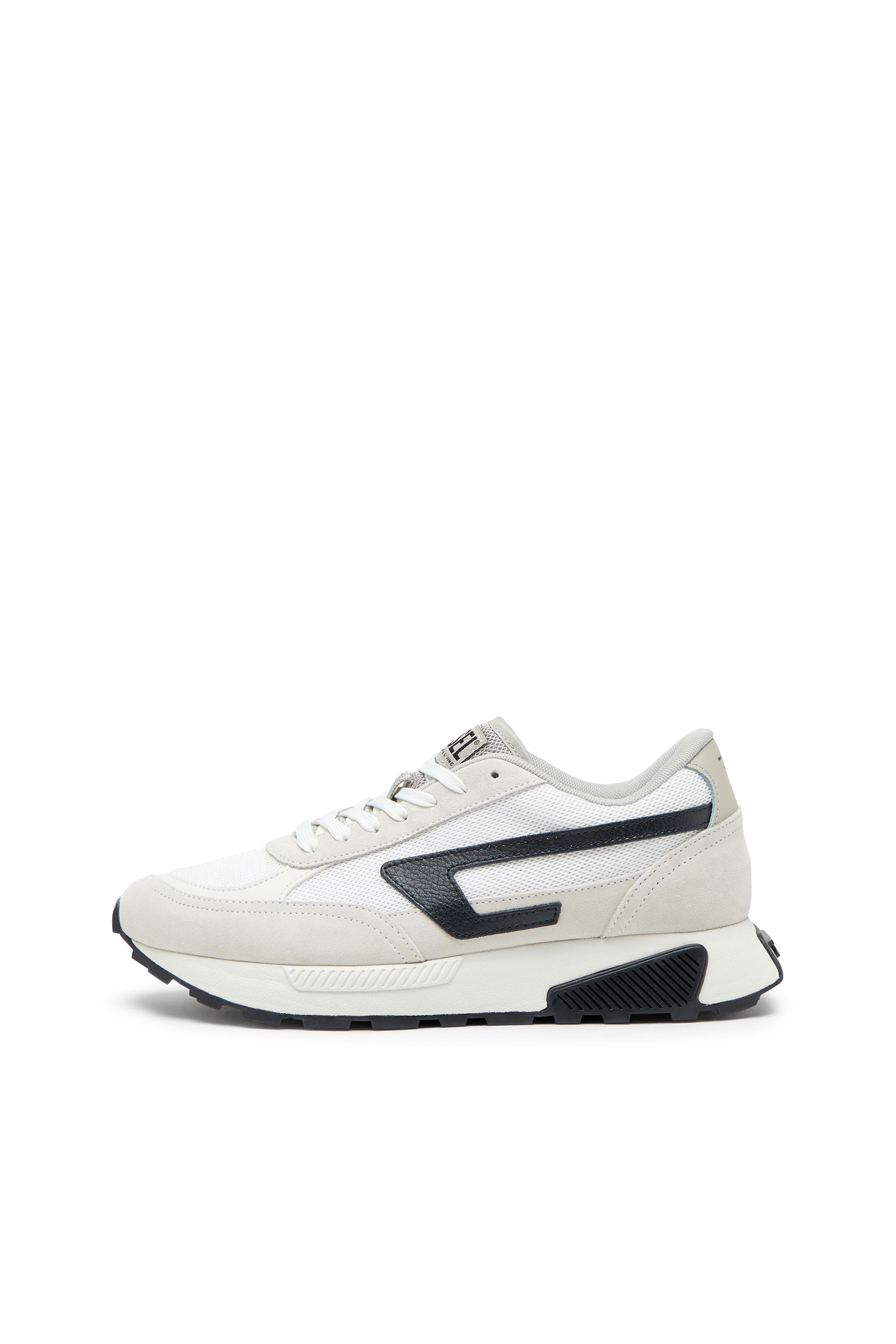 Diesel - S-TYCHE D, Man's S-Tyche D-Low-top sneakers in mesh, suede and leather in White/Black - 7