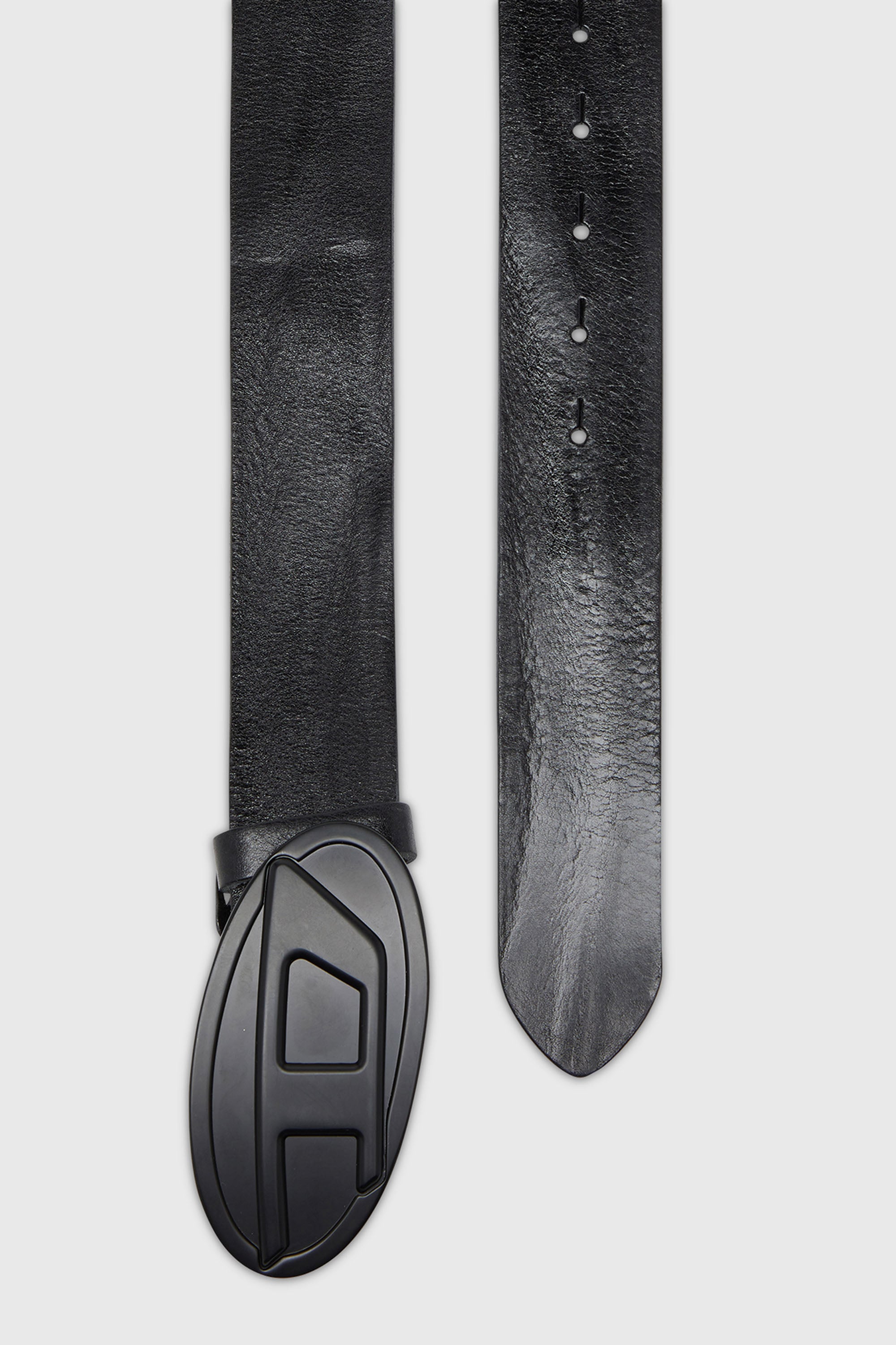 Diesel - B-1DR 2.0, Man's 4cm belt in waxed leather in Black - 2