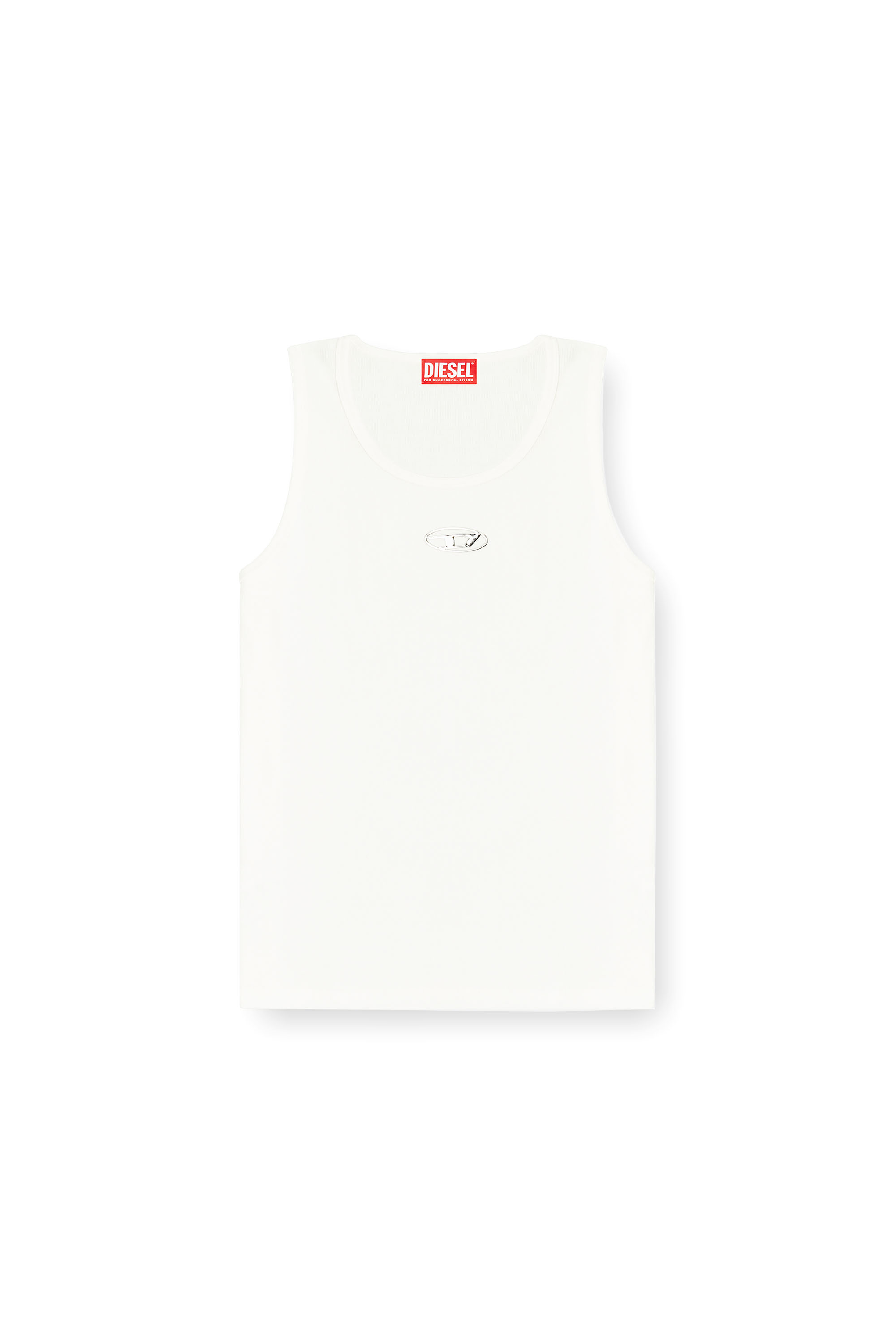 Diesel - T-LIFTY-IOD, Man's Cotton tank top with logo in White - 2
