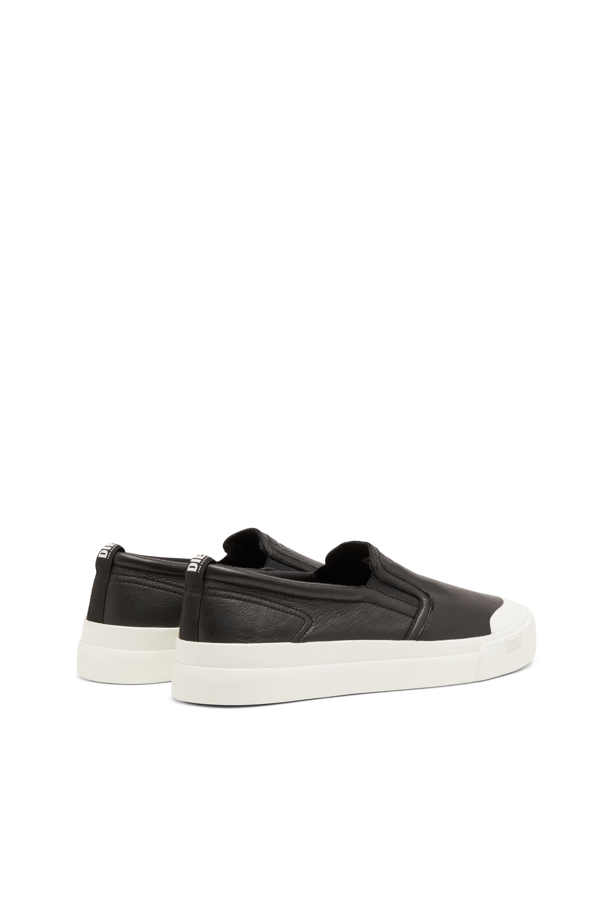 Diesel - S-ATHOS SLIP ON, Man's S-Athos-Slip-on sneakers in plain leather in Black - 3