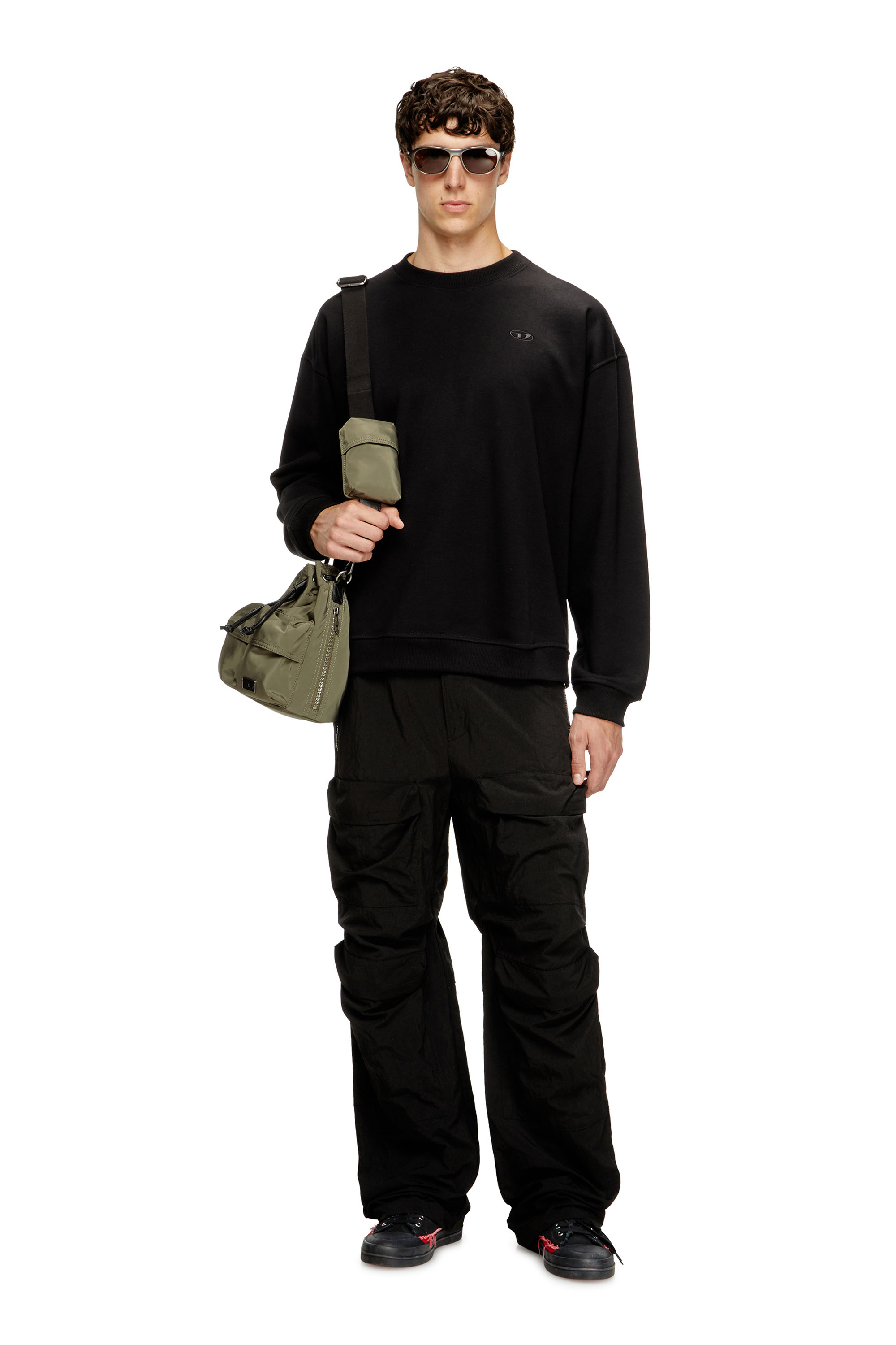 Diesel - S-BOXT-T2, Man's Sweatshirt with Oval D logo in Black - 2