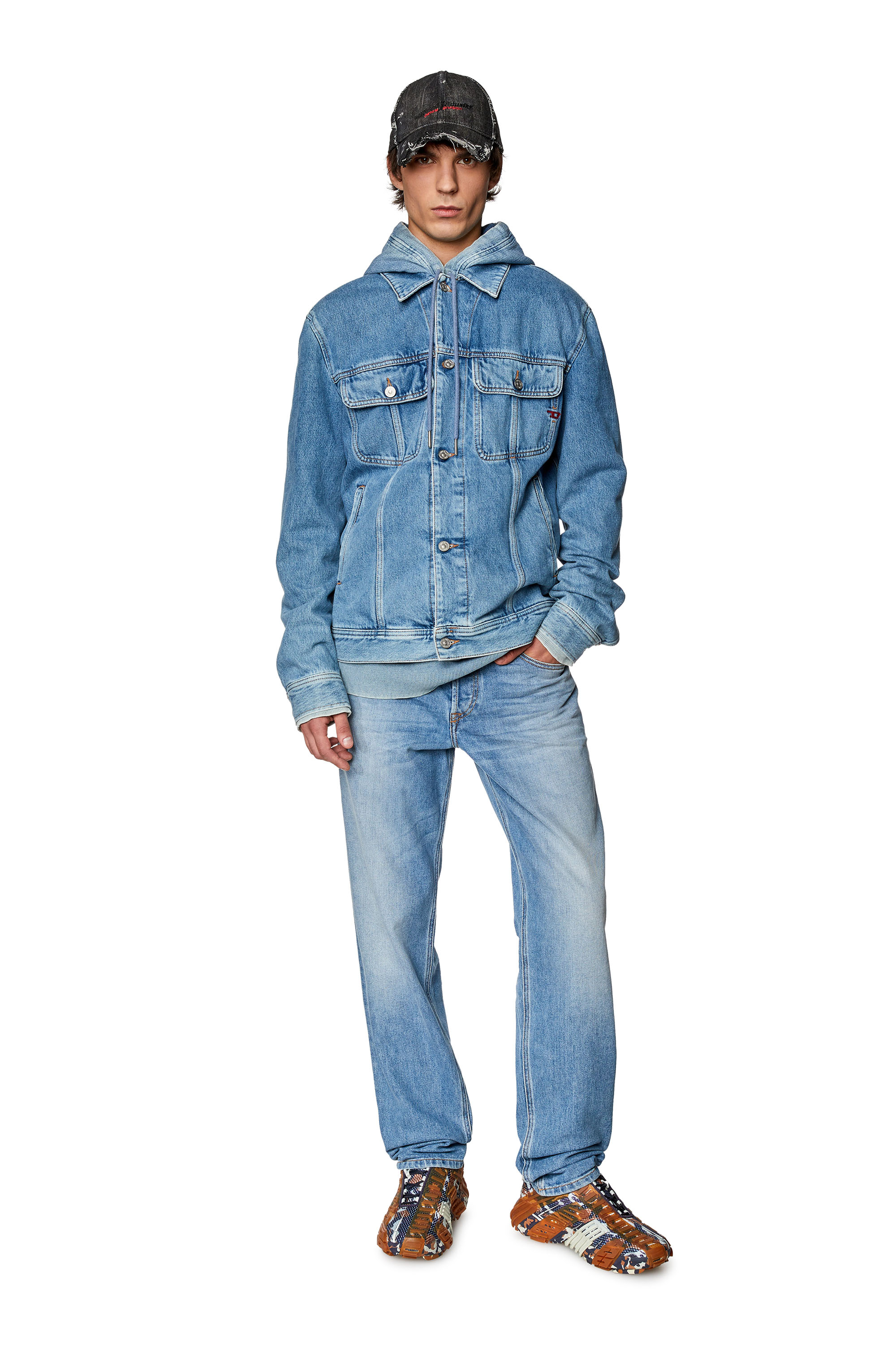 Diesel - Tapered Jeans 2023 D-Finitive 09F81, Medium blue - Image 4