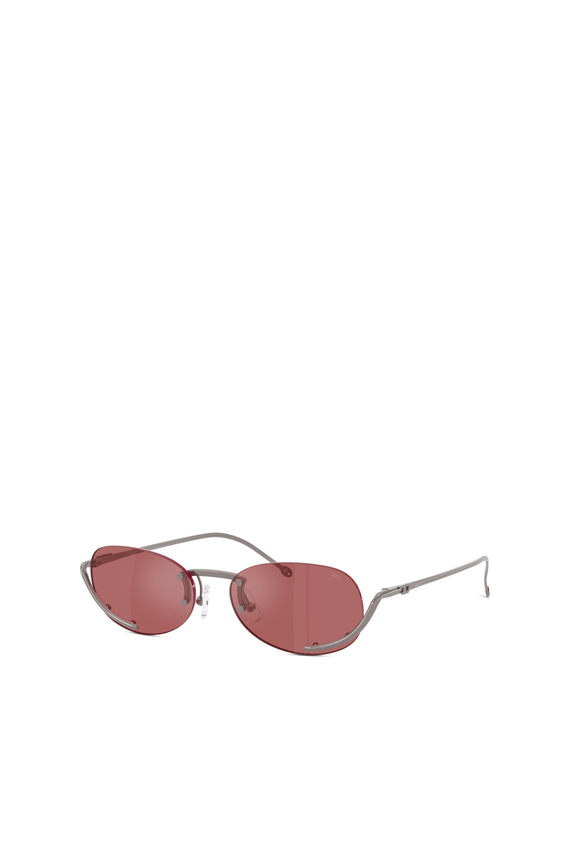 Diesel - 0DL1004, Unisex's Oval sunglasses in Red - 4