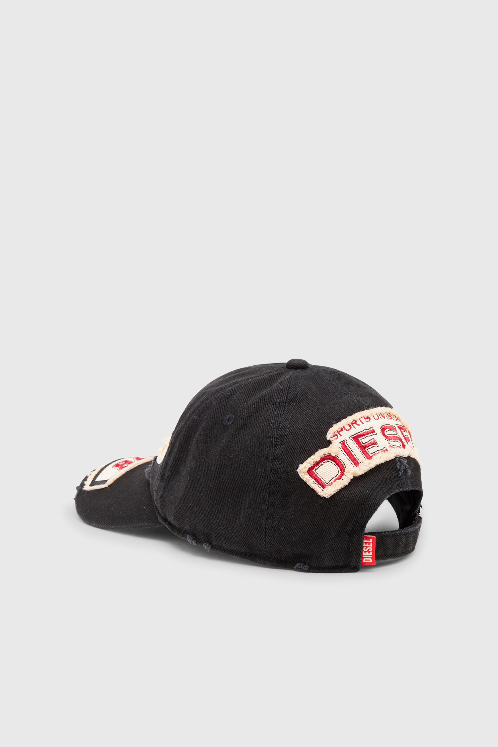 Diesel - C-BRAFF, Unisex's Baseball cap with embroidered patches in Black - 2