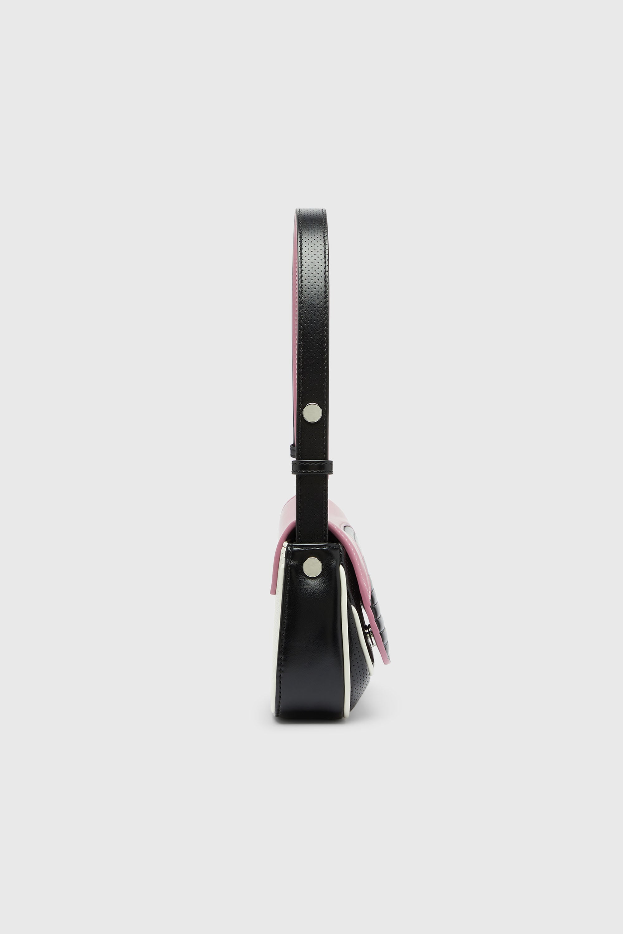 Diesel - PLAY CLUTCH, Woman's Play - Clutch with colour-block design in Black/Pink - 4