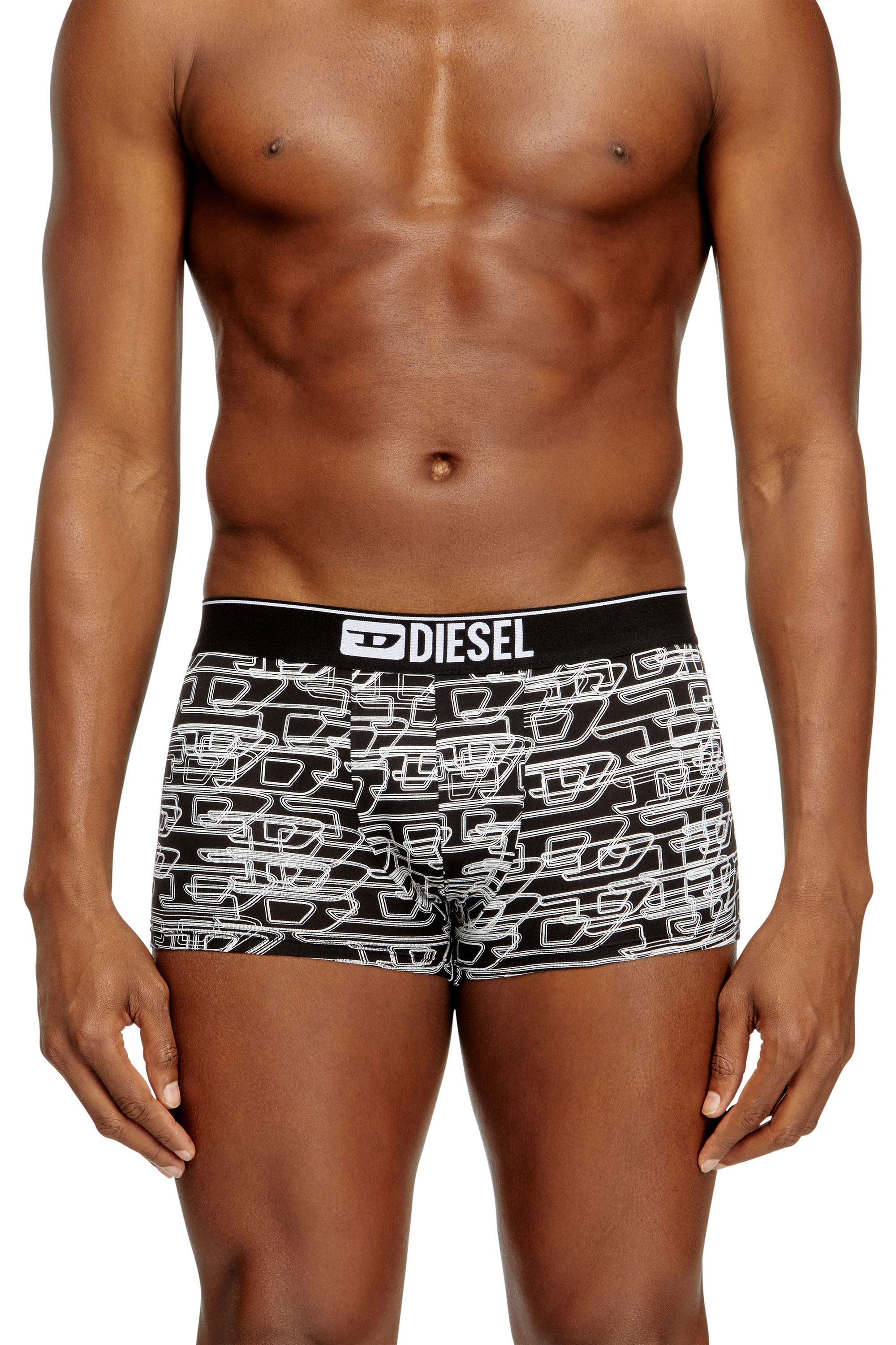 Diesel - DAMIEN-D-BOX-3PACK, Man's 3-pack of stretch cotton boxers with logo in Black/White - 2