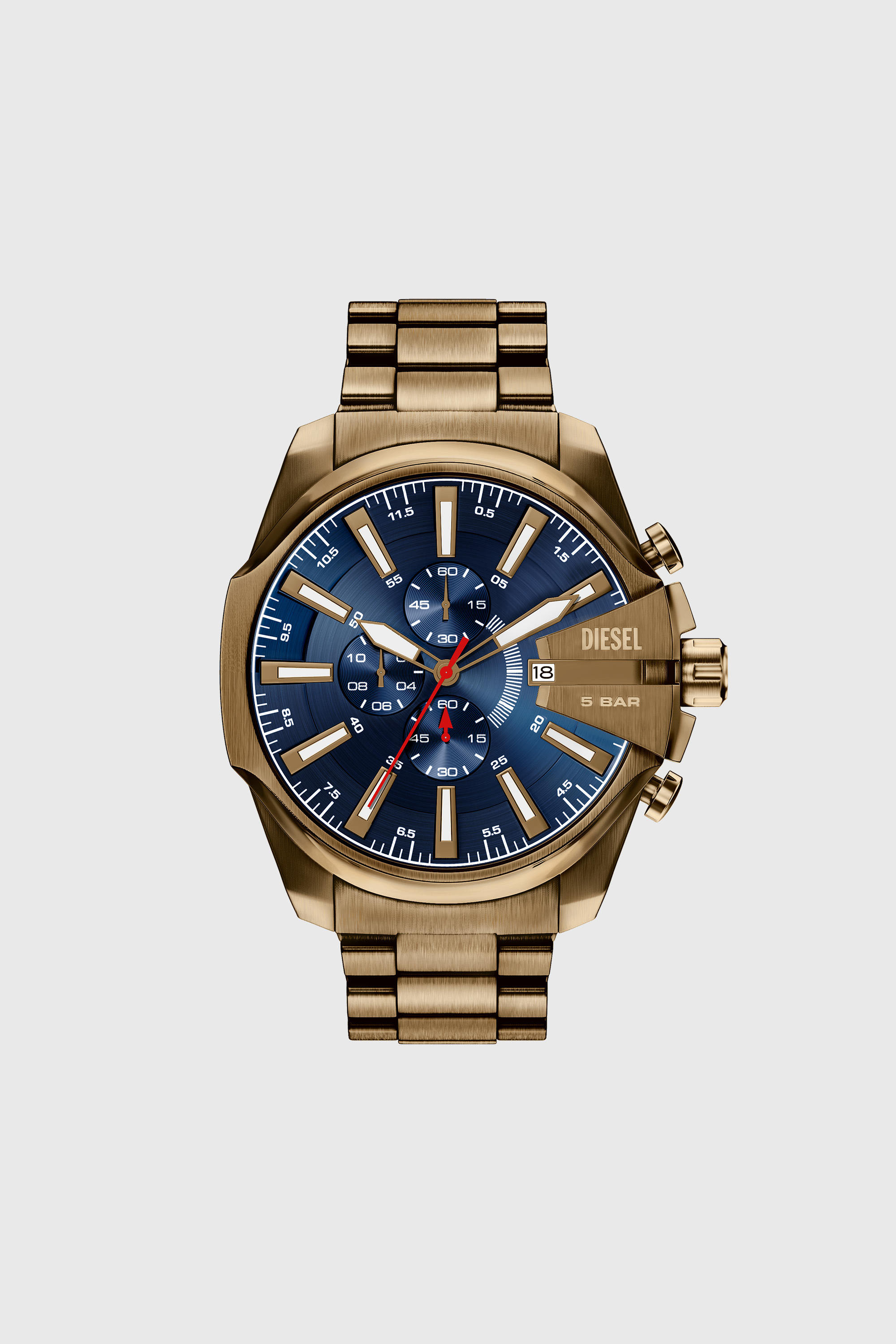 Diesel - DZ4736 WATCH, Man's Mega Chief Slim antique gold-tone stainless steel watch in Gold - 1
