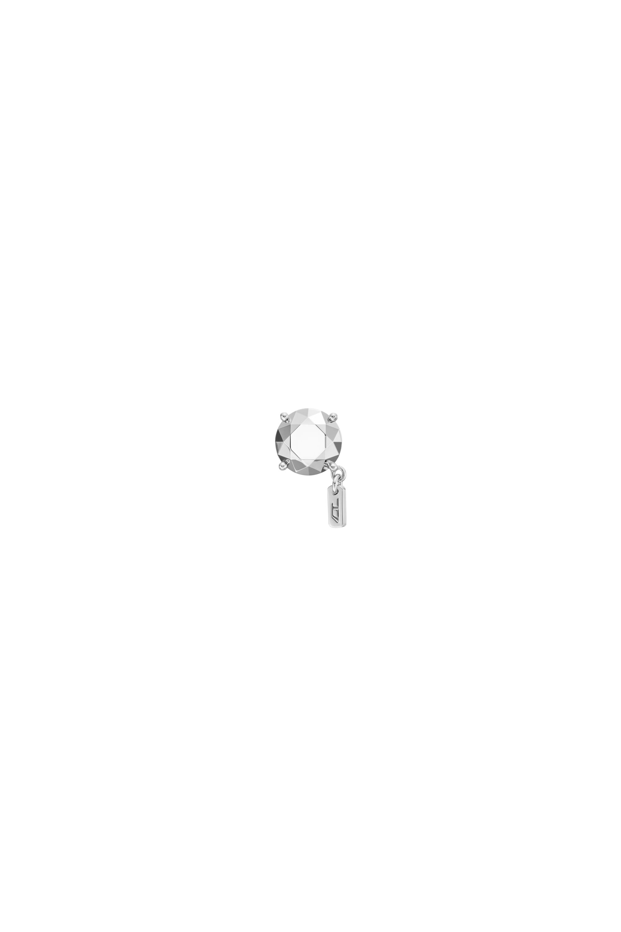 Diesel - DL1352040 STERLING SILVER JEWEL, Unisex's Diamond Cut Sterling Silver Stud Earring in Silver - 2