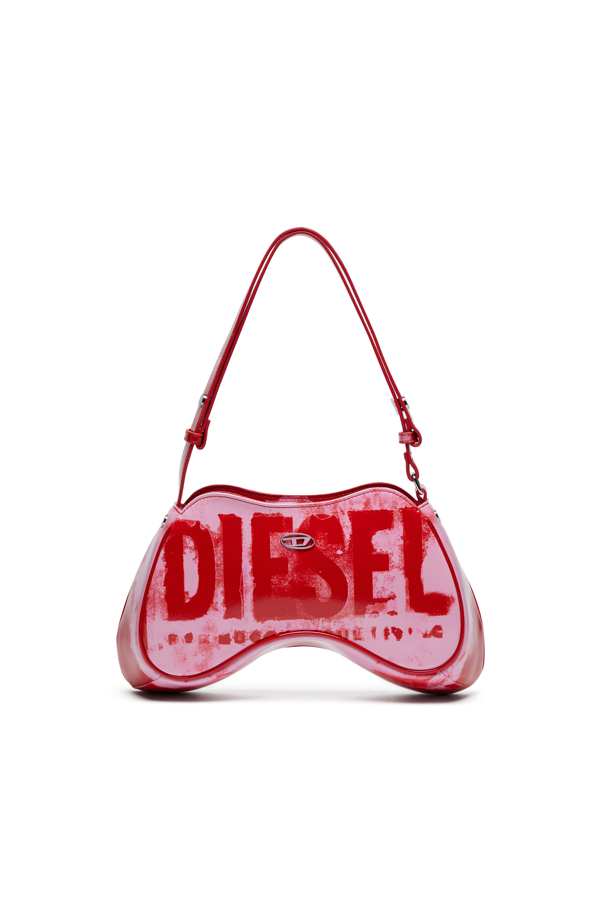 Diesel - PLAY SHOULDER, Woman Play-Shoulder bag in printed glossy PU in Multicolor - Image 1
