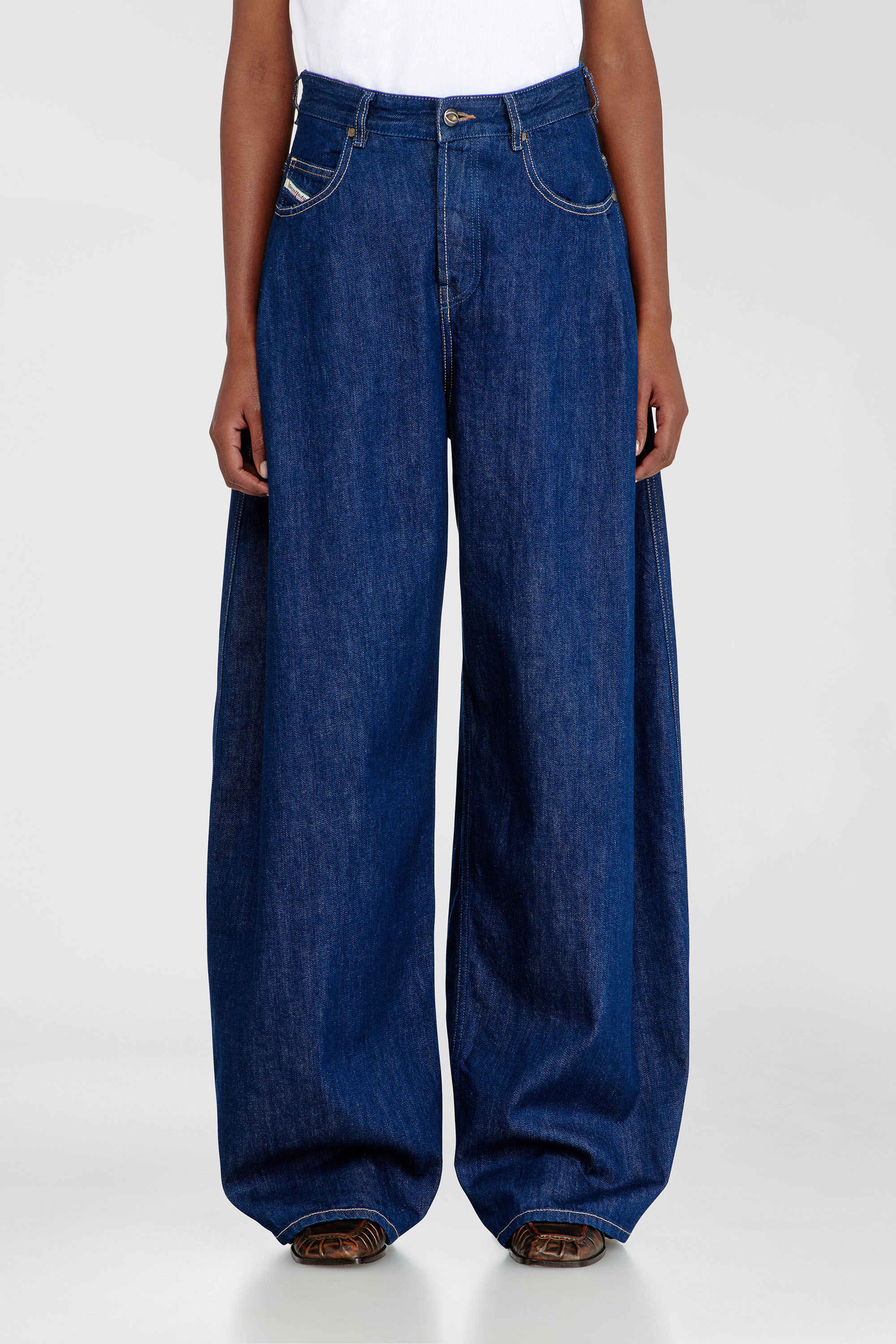 Diesel - Woman's Relaxed Jeans 1987 D-Khelz 09Q09, Dark Blue - 4