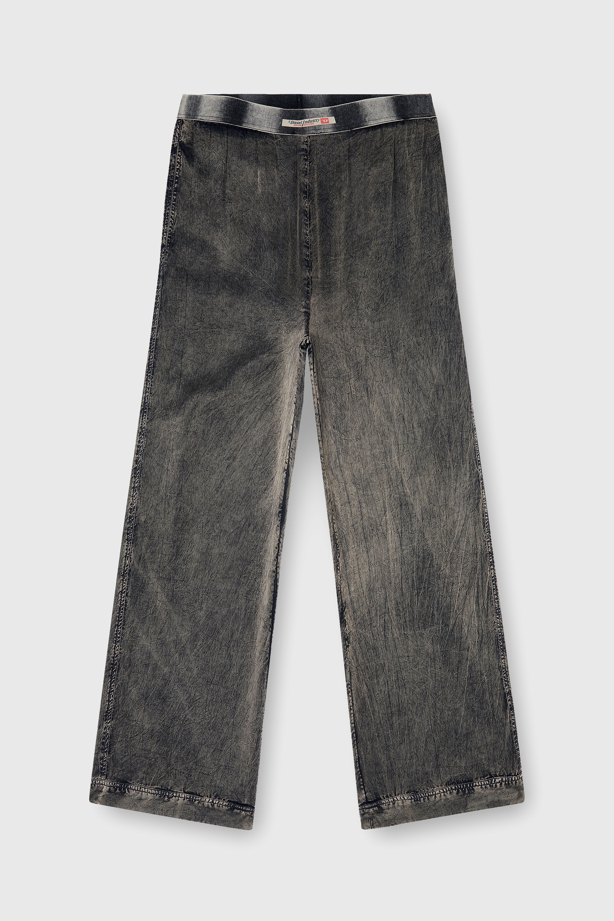 Diesel - ZAYNE-DNM, Man's Viscose pants with a fluid fit in Dark grey - 2